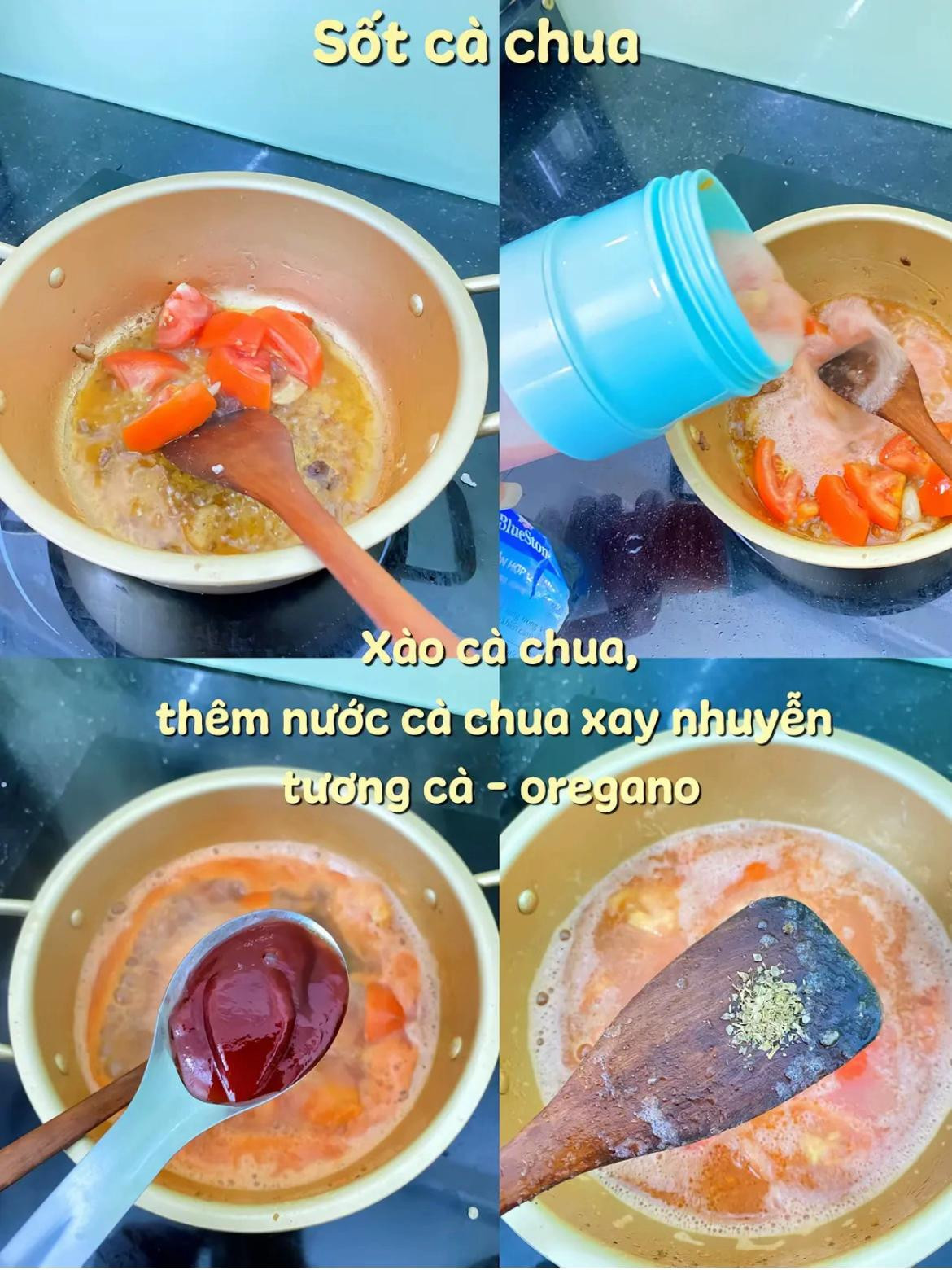 Miến Bò sốt cà chua với rau củ và ba chỉ bò