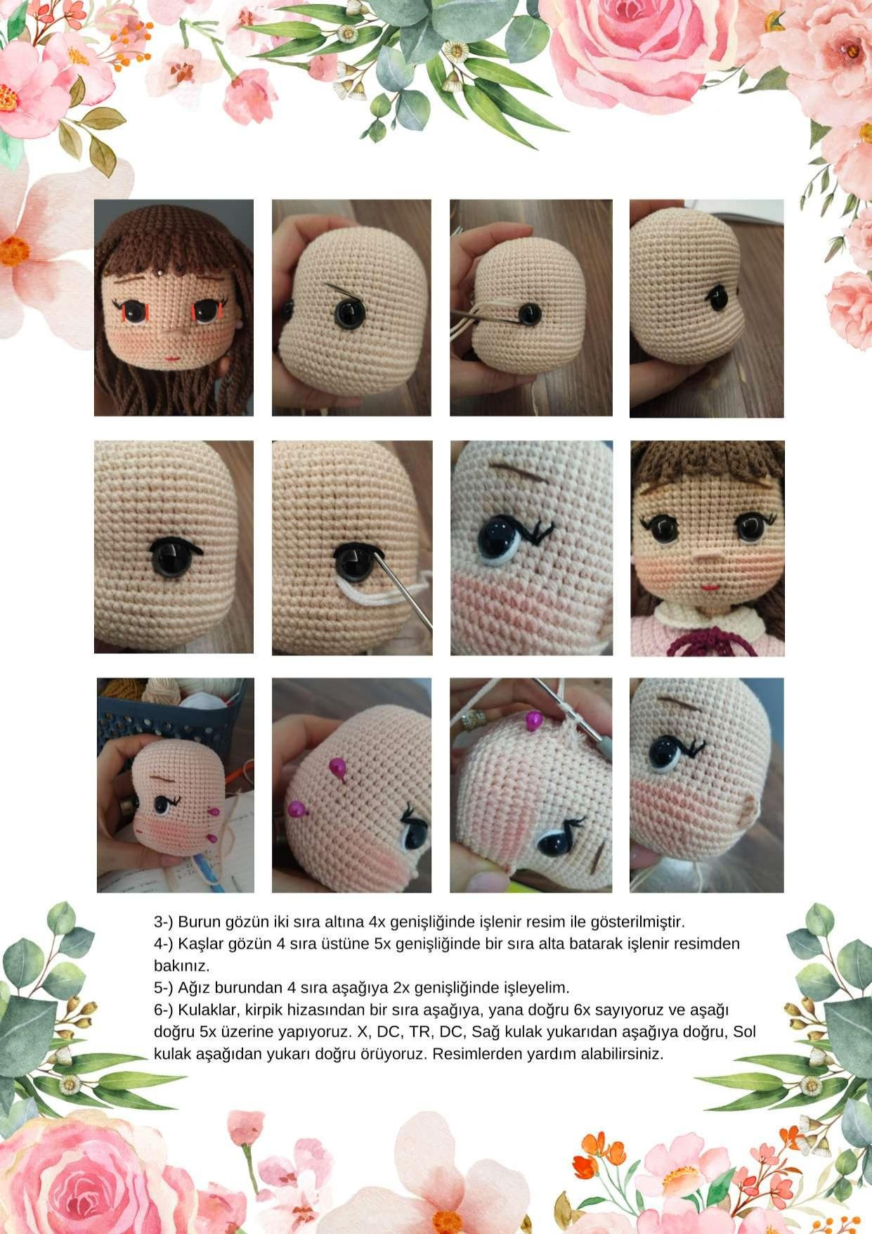 Mila Doll Crochet Pattern - Amigurumi Girl Doll Tutorial with Materials and Step-by-Step Instructions