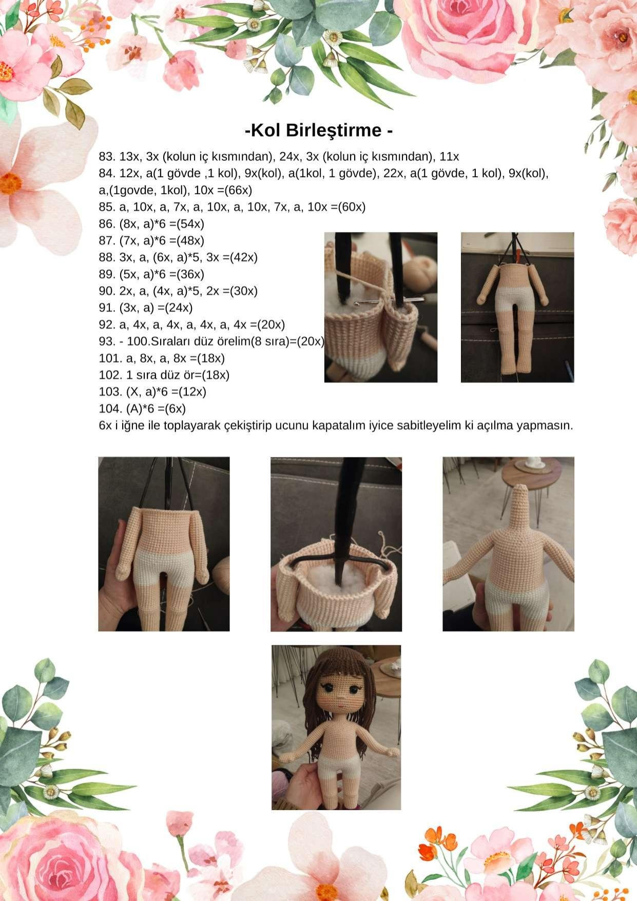 Mila Doll Crochet Pattern - Amigurumi Girl Doll Tutorial with Materials and Step-by-Step Instructions