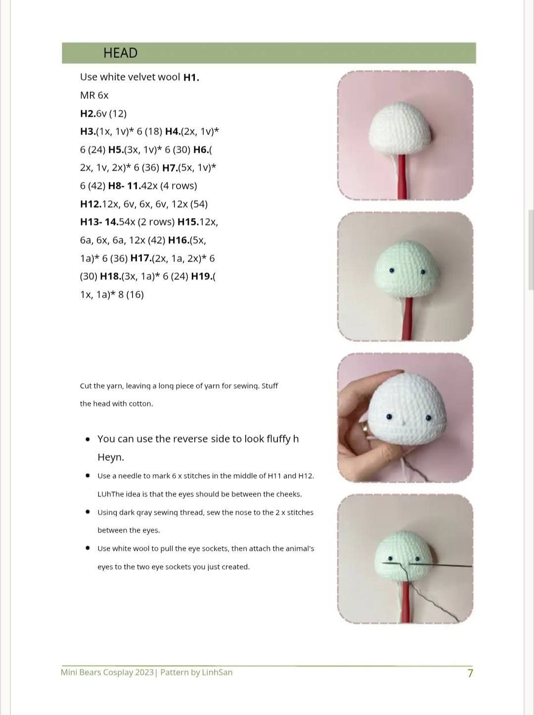 Mini Bears Cosplay - Crochet Pattern by LinhSan