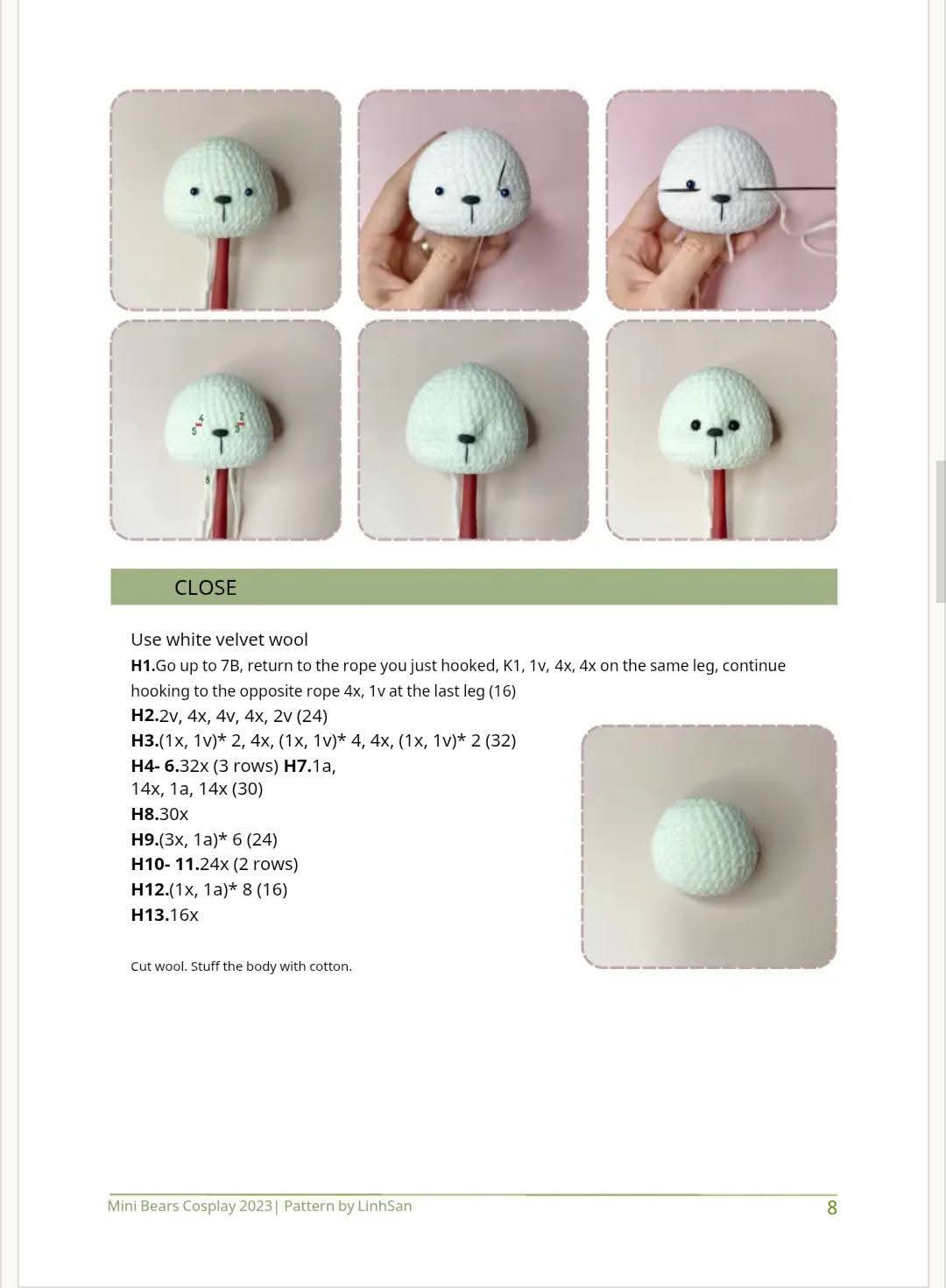 Mini Bears Cosplay - Crochet Pattern by LinhSan