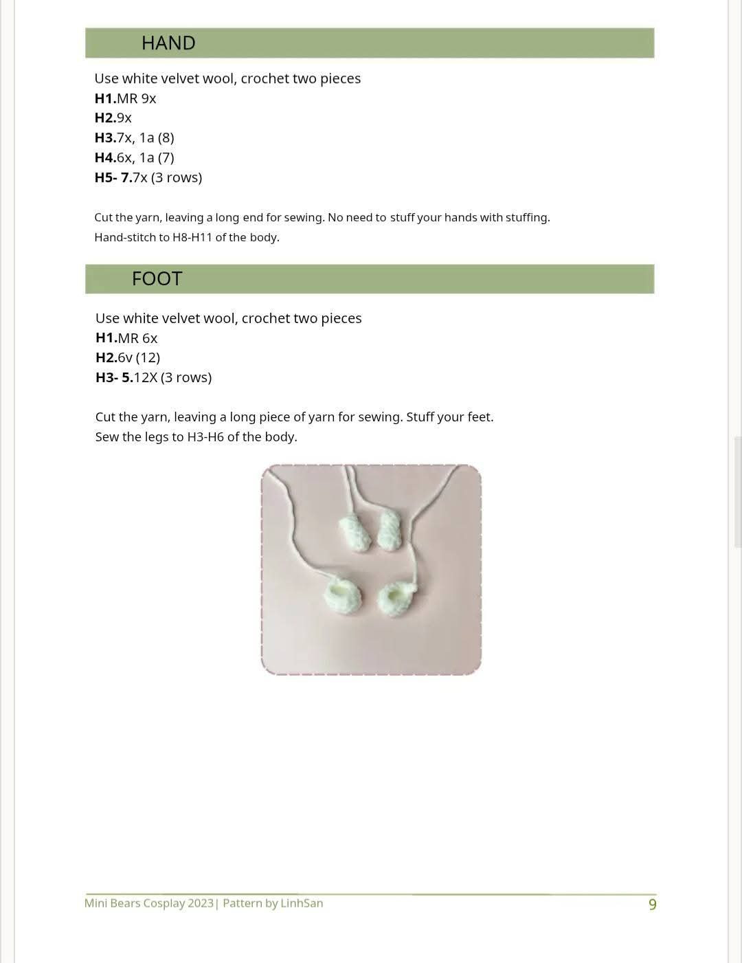 Mini Bears Cosplay - Crochet Pattern by LinhSan