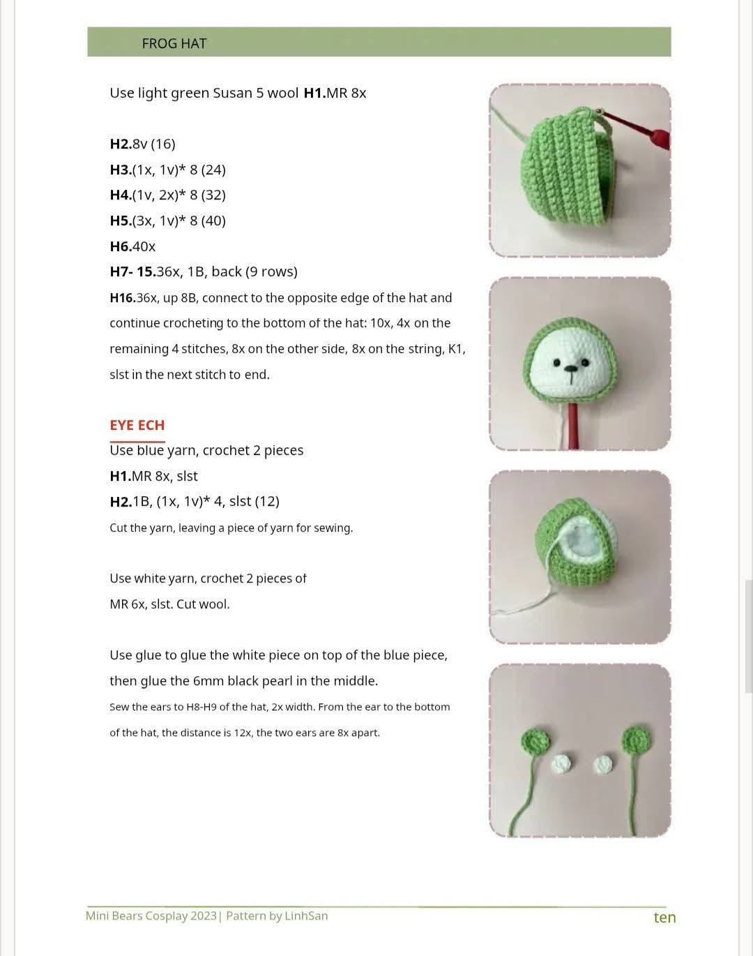 Mini Bears Cosplay - Crochet Pattern by LinhSan