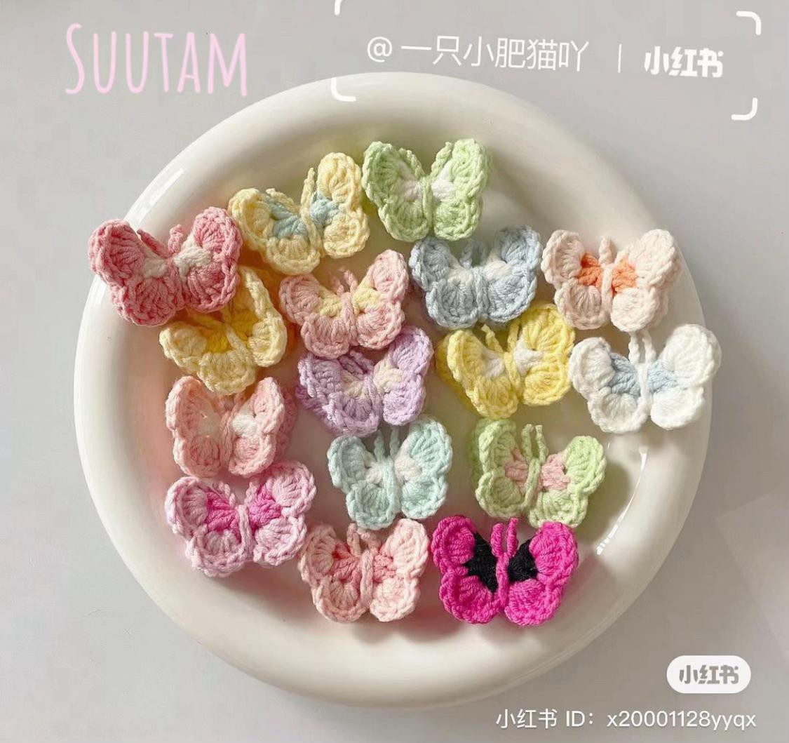 Mini Crochet Butterfly Chart Pattern Tutorial