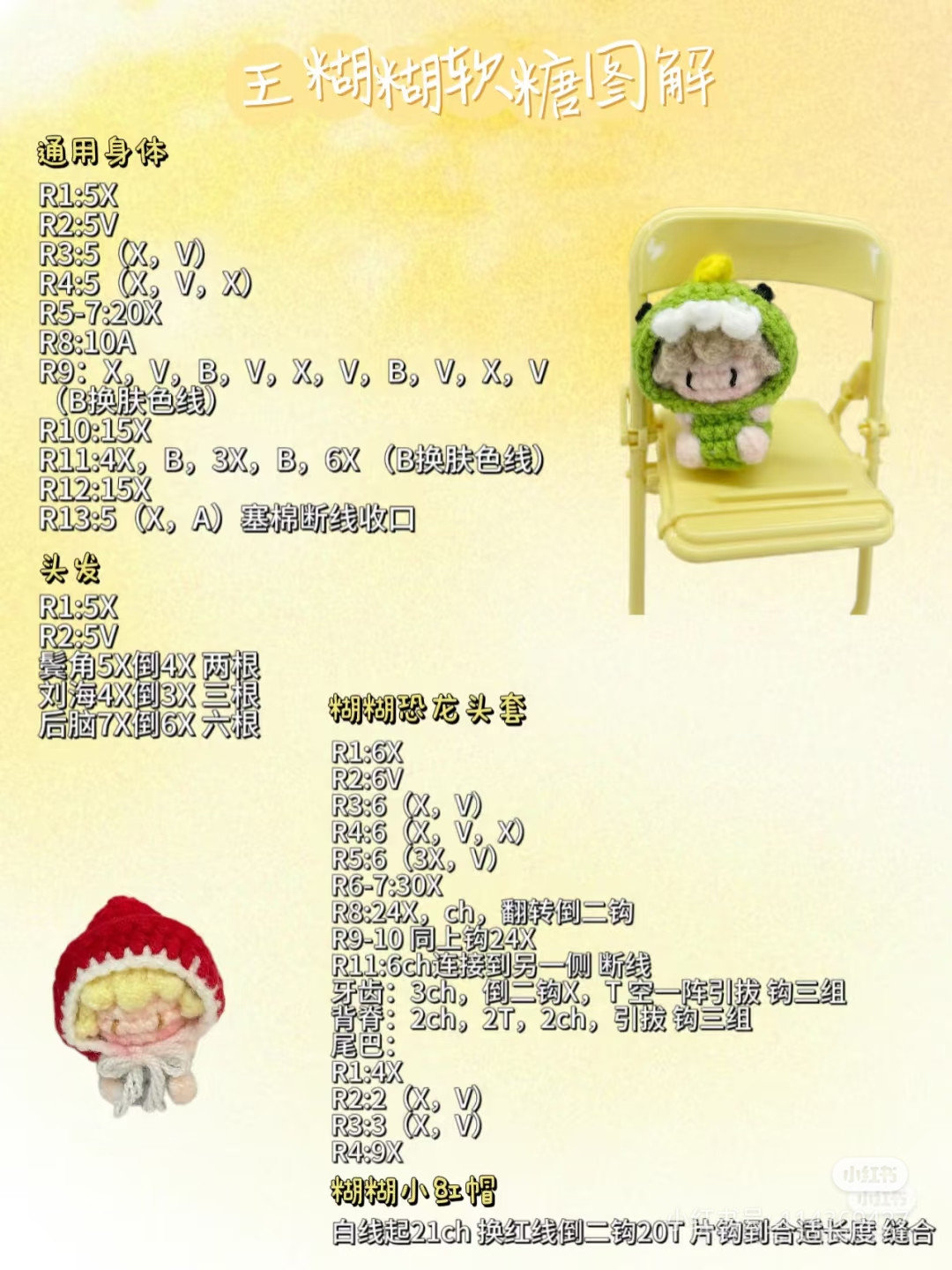 Mini Crochet Doll Patterns: Cat Boy, Police Duo, and Duck Hat Amigurumi Charts