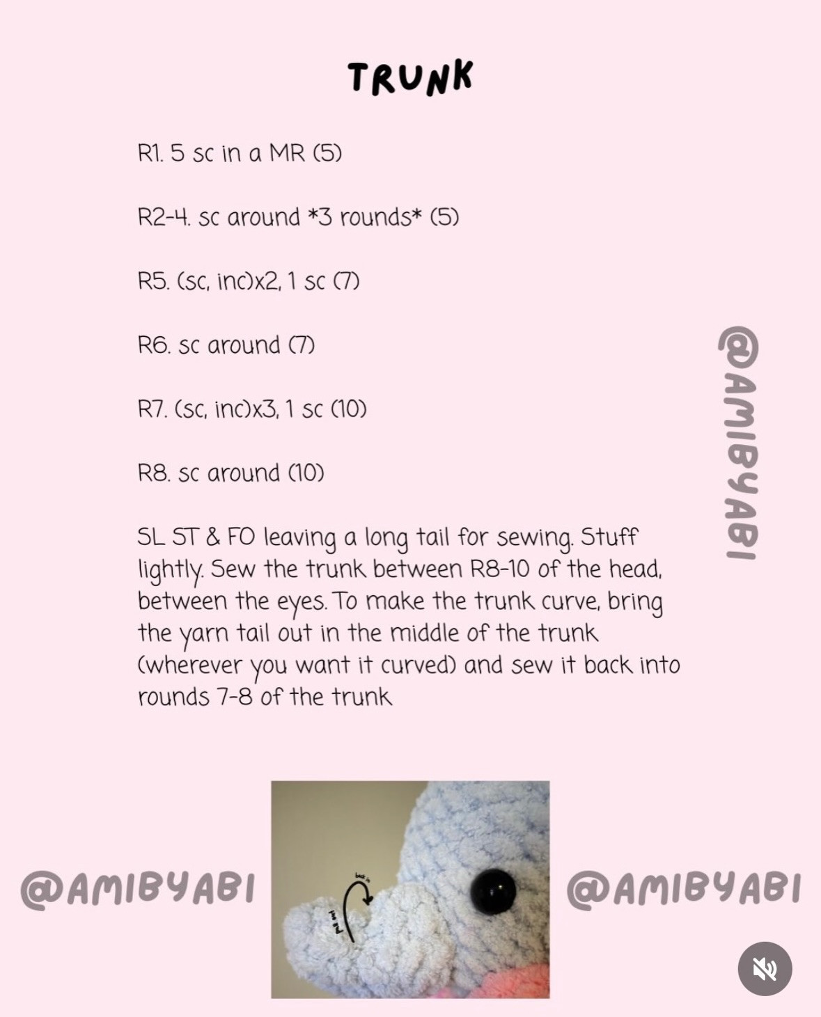 Mini Flower Crown Elephant Free Crochet Pattern
