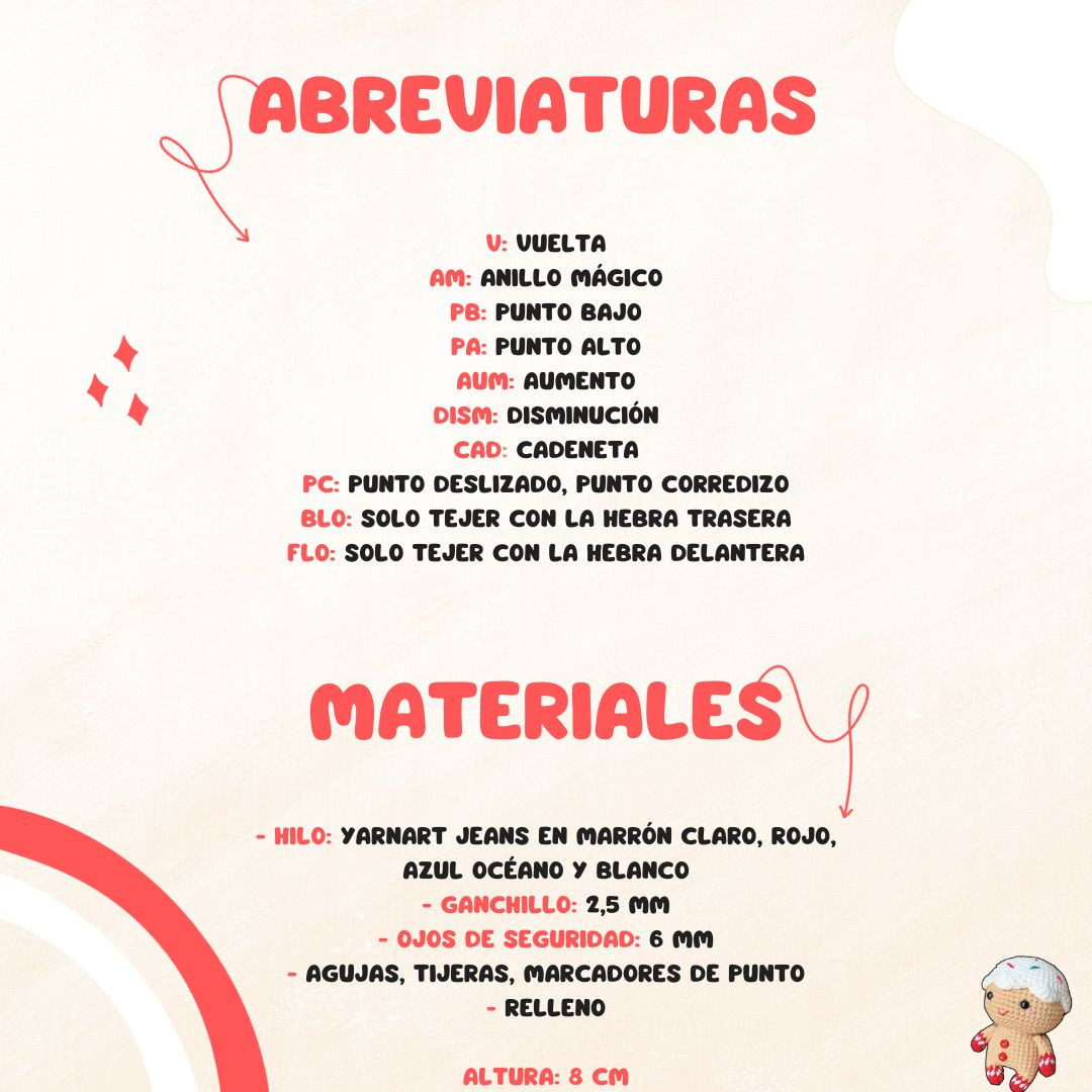 Mini Jengibre Amigurumi - Patrón Gratis