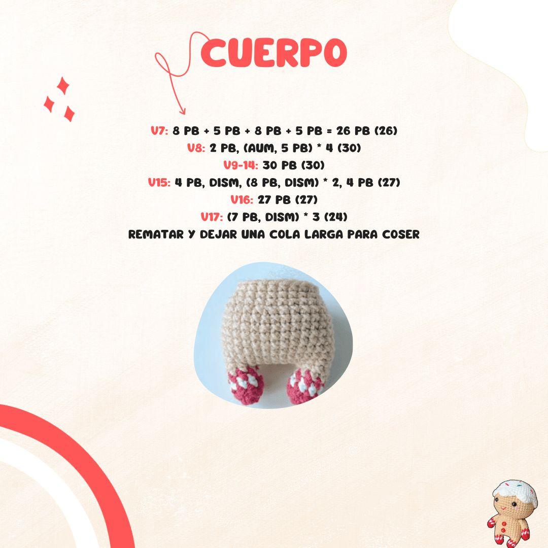 Mini Jengibre Amigurumi - Patrón Gratis