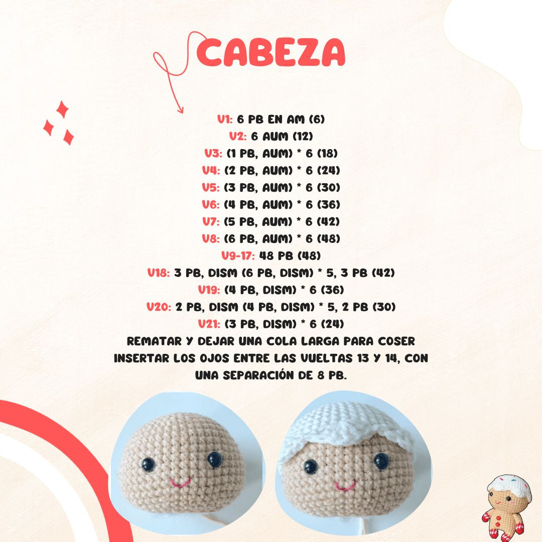 Mini Jengibre Amigurumi - Patrón Gratis