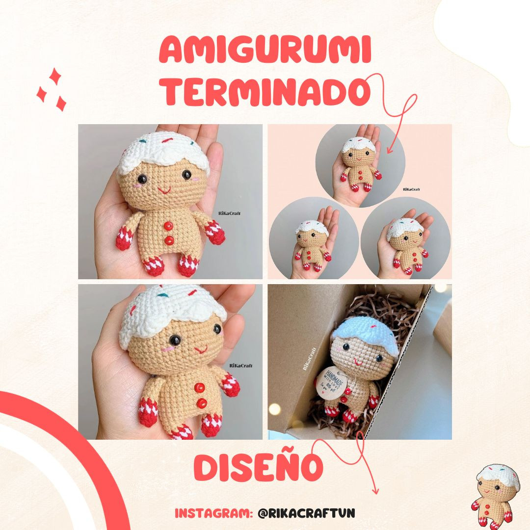 Mini Jengibre Amigurumi - Patrón Gratis