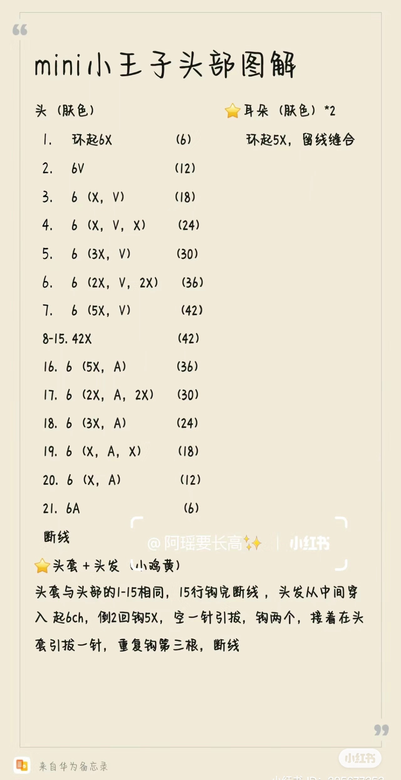 Mini Little Prince Amigurumi Doll Crochet Pattern Tutorial