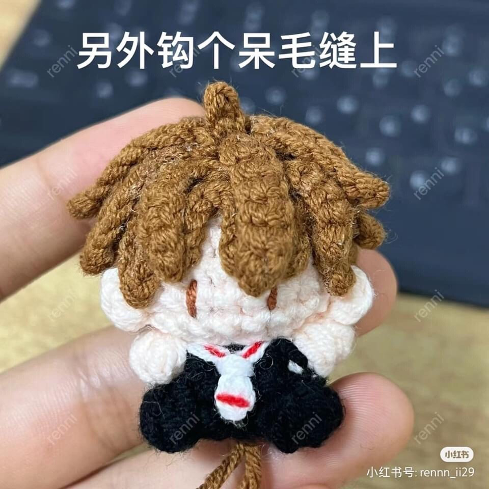 Mini Wolf Crochet Doll Pattern - Cute Amigurumi Tutorial Chart