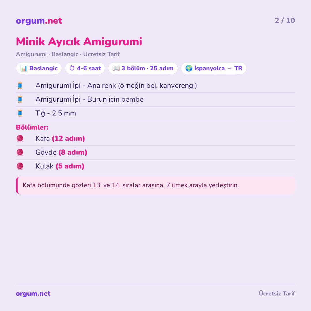 Minik Ayıcık Amigurumi - Hướng dẫn móc thỏ bông trắng dễ thương