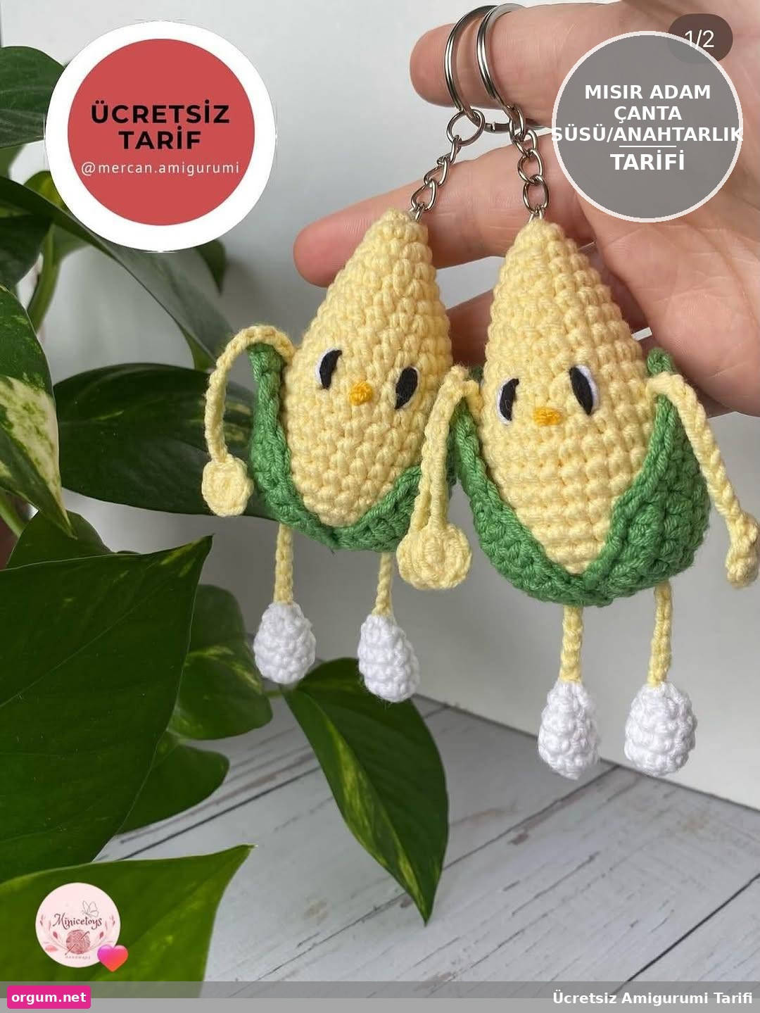Mısır Adam Çanta Süsü/Anahtarlık Amigurumi Tarifi
