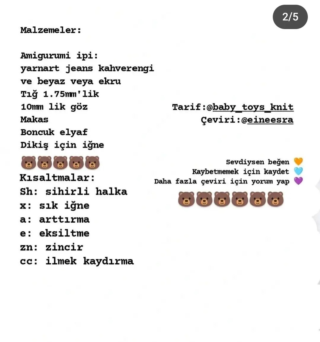 Mişka Tema Amigurumi Geyiği - Tam Tarif ve Şema