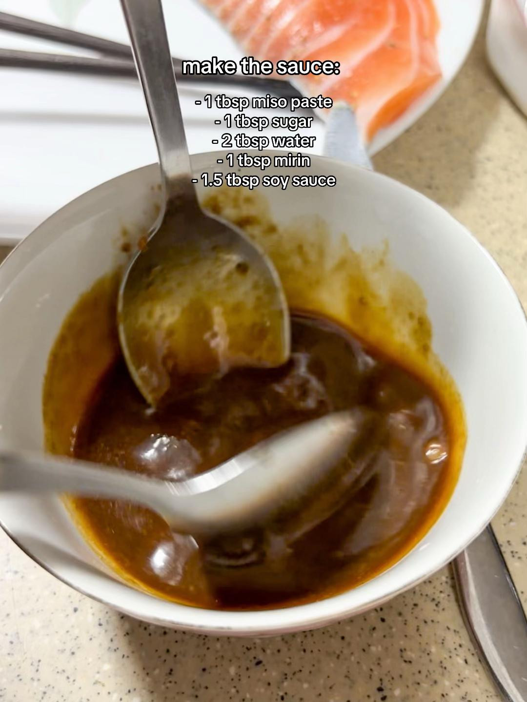 Miso Butter Salmon with Shimeiji Mushrooms and Green Onions