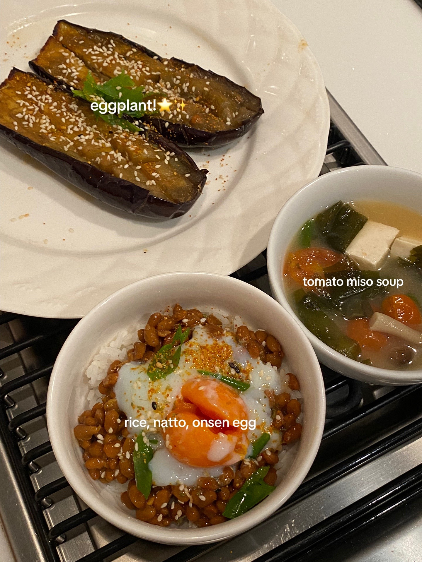 Miso Glazed Eggplant (Miso Dengaku) - Soft, savory Japanese eggplant recipe with sesame seeds and chili flakes