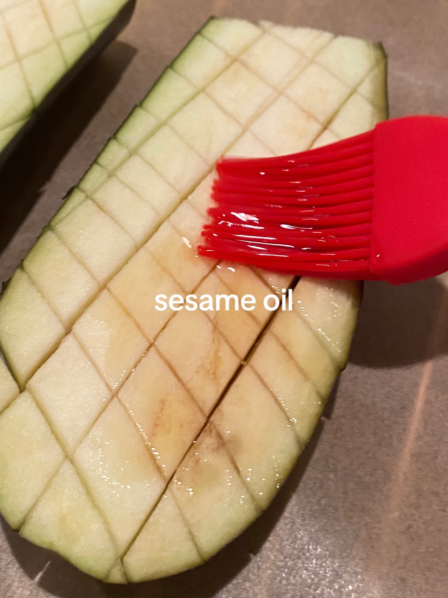 Miso Glazed Eggplant (Miso Dengaku) - Soft, savory Japanese eggplant recipe with sesame seeds and chili flakes