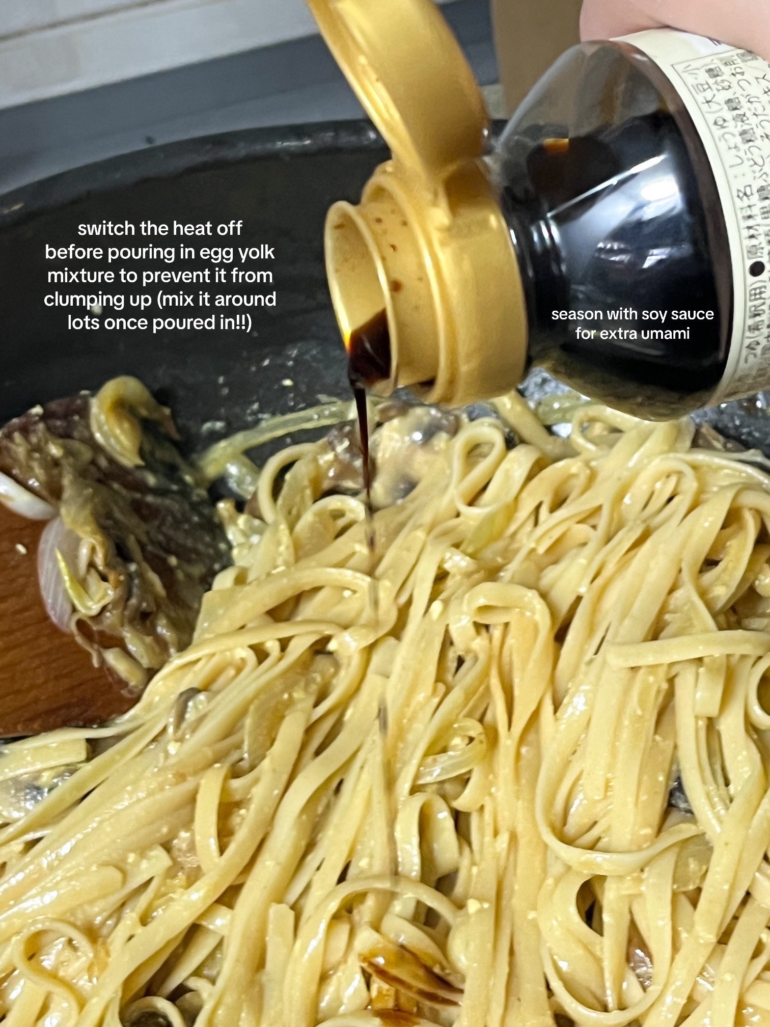 Miso Glazed Pork Chop with Miso Carbonara Pasta Recipe