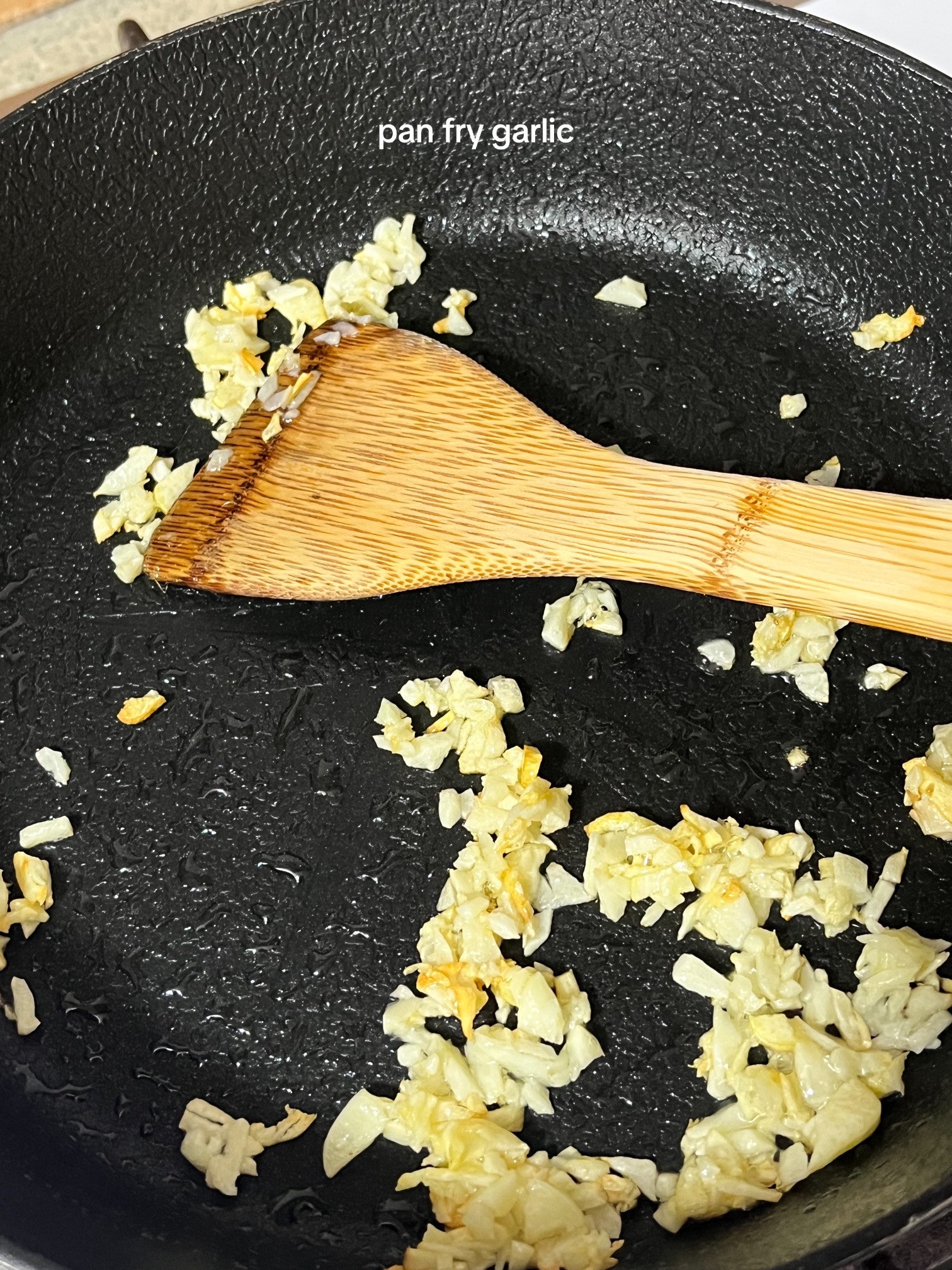 Miso Gochujang Udon Carbonara with mushrooms, onions and garlic