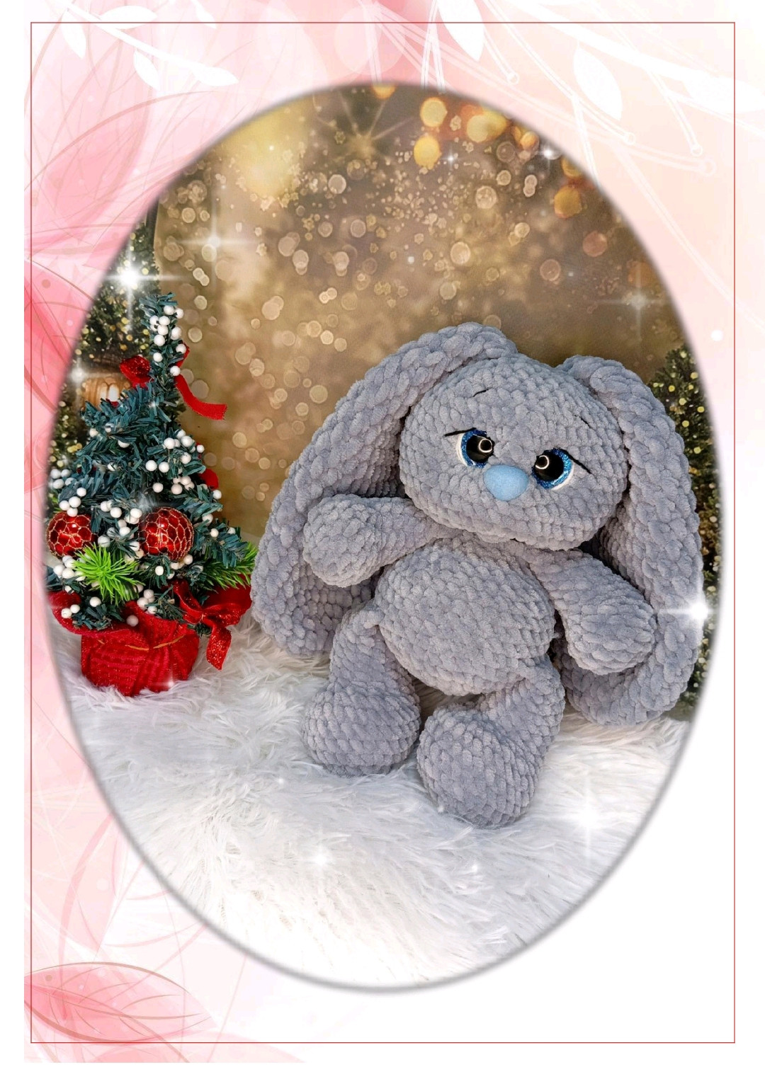 МК Ушастик Зайка: Схема вязания серой зайки крючком