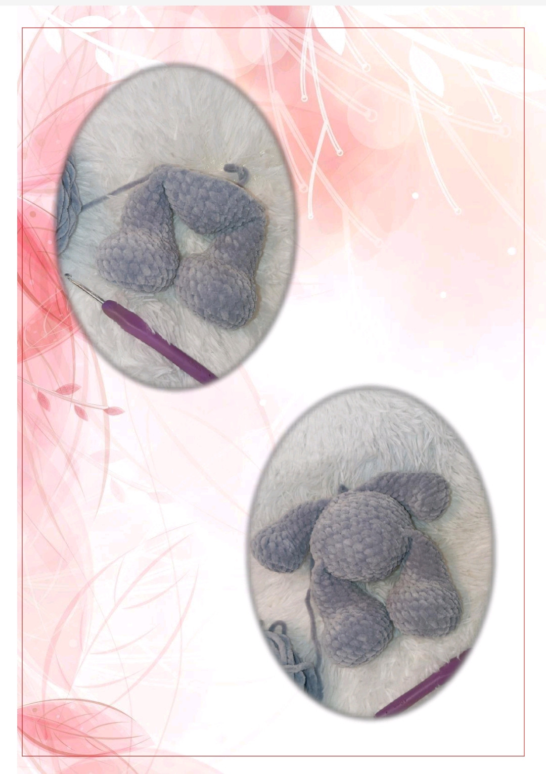 МК Ушастик Зайка: Схема вязания серой зайки крючком