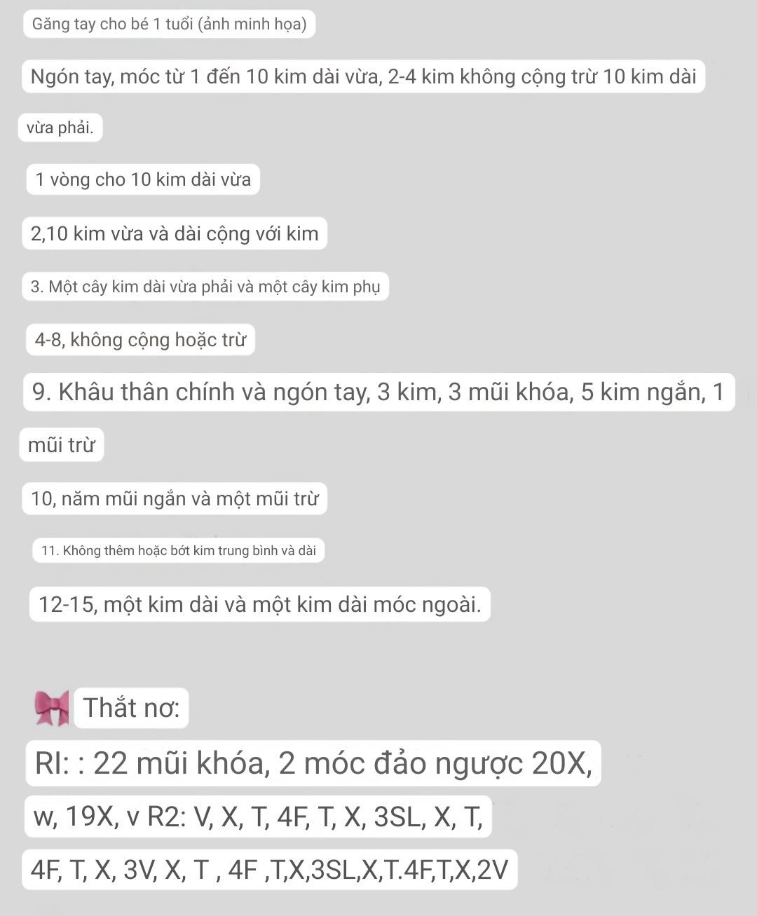 Móc Len Găng Tay Nơ Cho Bé