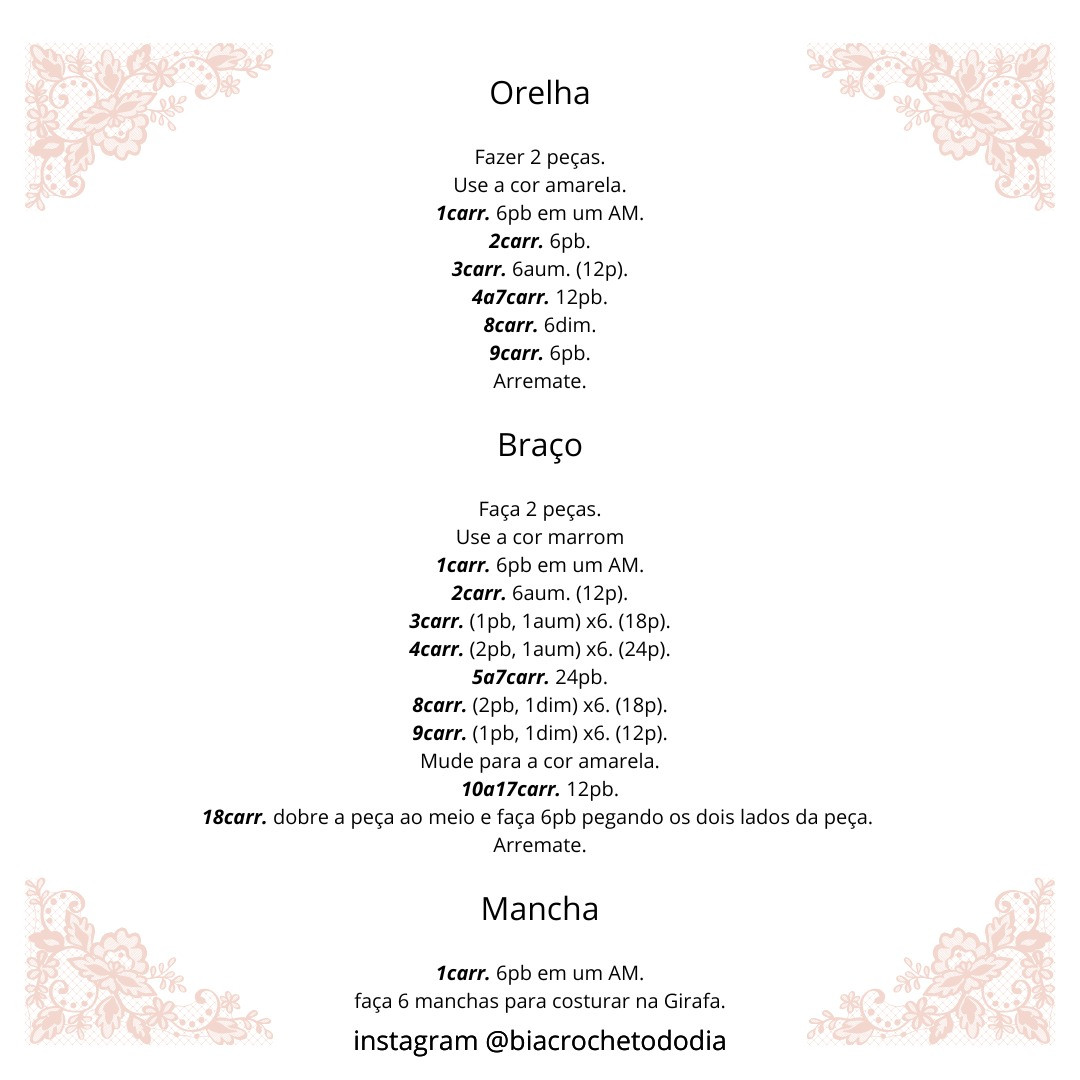 Móc len Hươu cao cổ Amigurumi Girafa - Hướng dẫn chi tiết