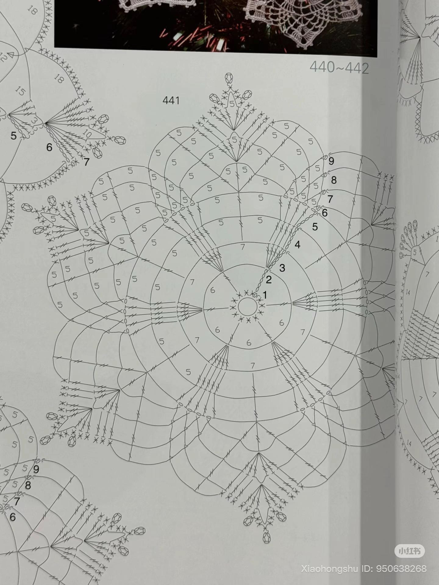 Móc len kẹp tóc hoa sen màu xanh đính hạt ngọc trai