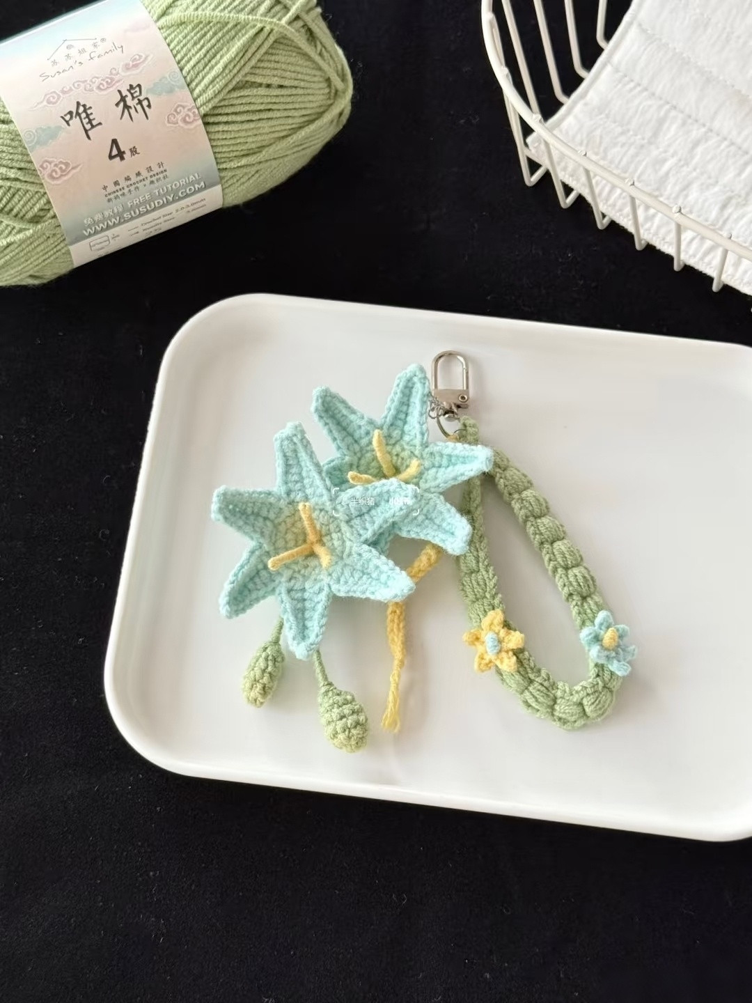 Móc treo hoa diên vĩ xanh - Hướng dẫn chi tiết