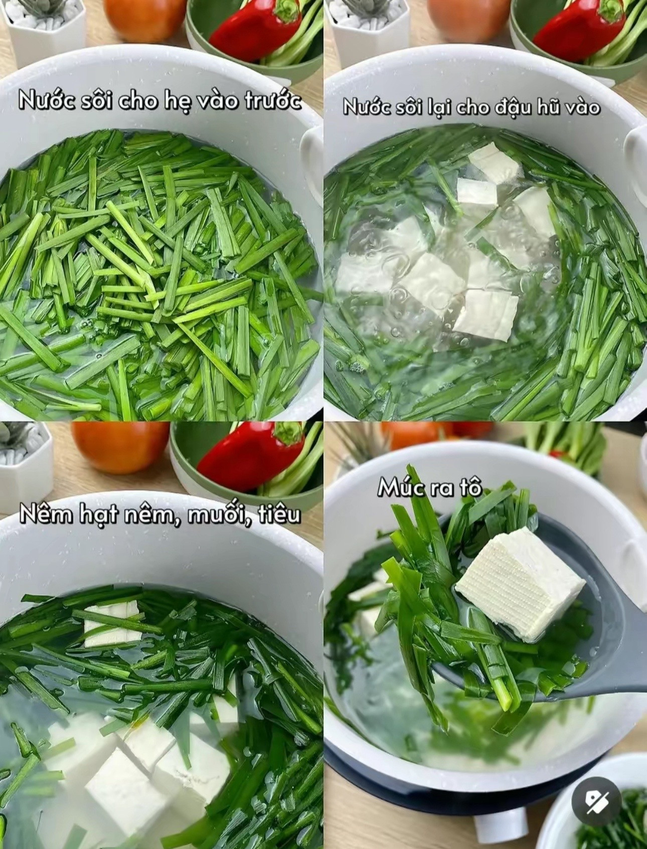 Món Chay: Canh Hẹ Đậu Hũ - Cách Nấu Đơn Giản, Vị Ngọt Tự Nhiên