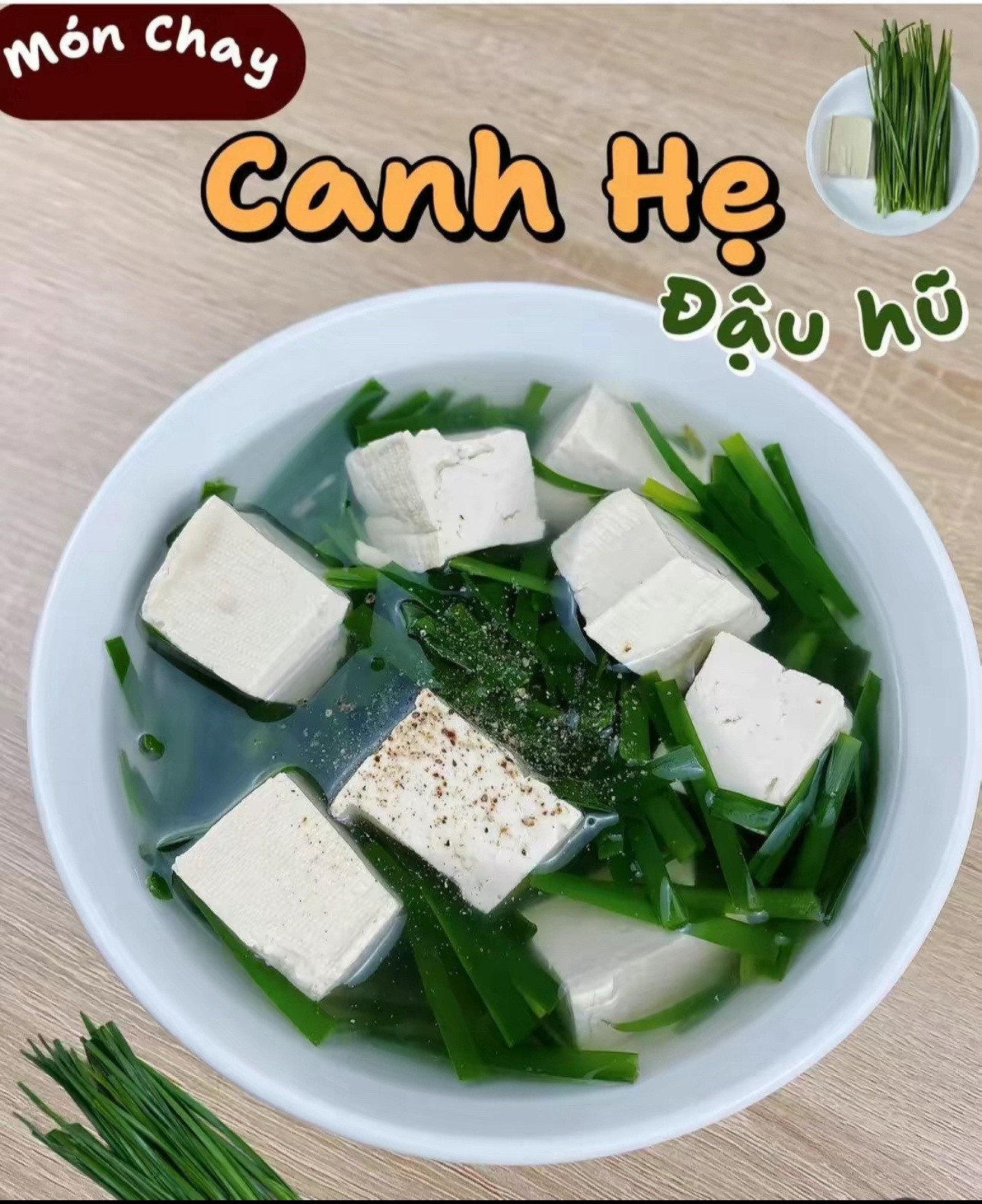 Món Chay: Canh Hẹ Đậu Hũ - Cách Nấu Đơn Giản, Vị Ngọt Tự Nhiên
