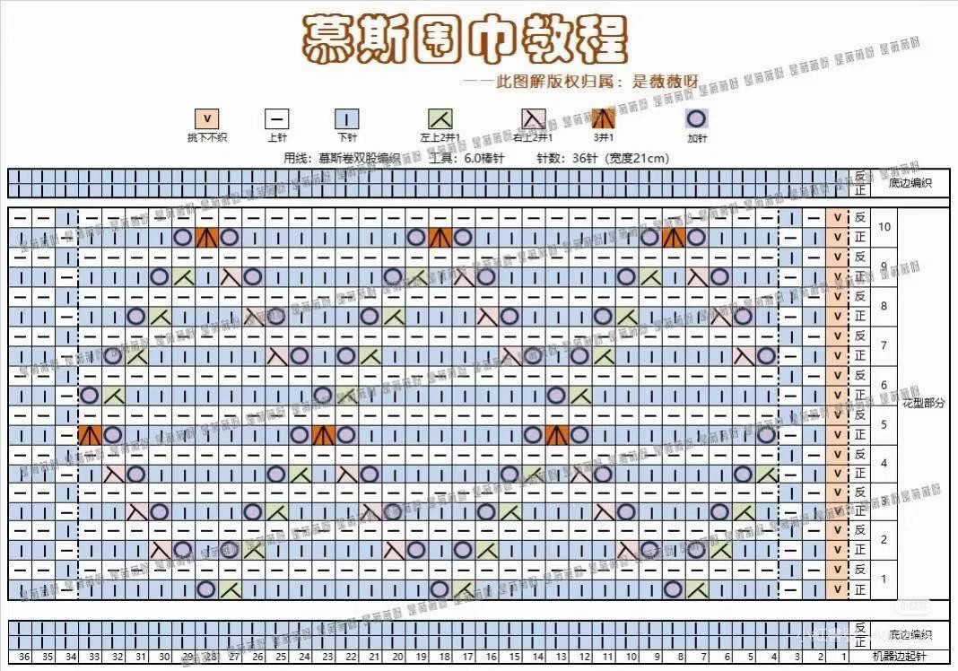 Moose Knitted Scarf Pattern with Pom Poms and Diamond Stitch