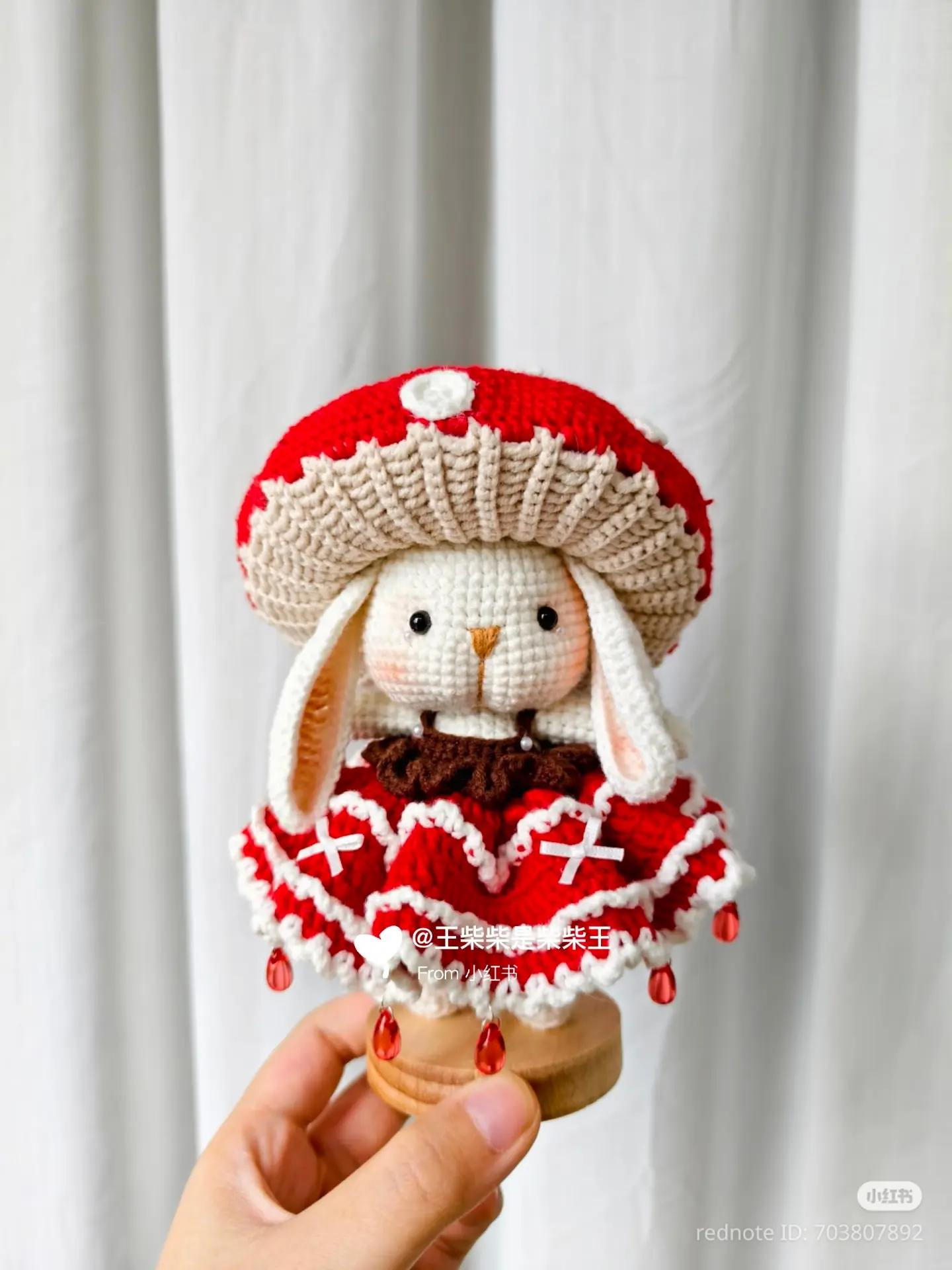 Mushroom Bunny Crochet Doll Tutorial Pattern