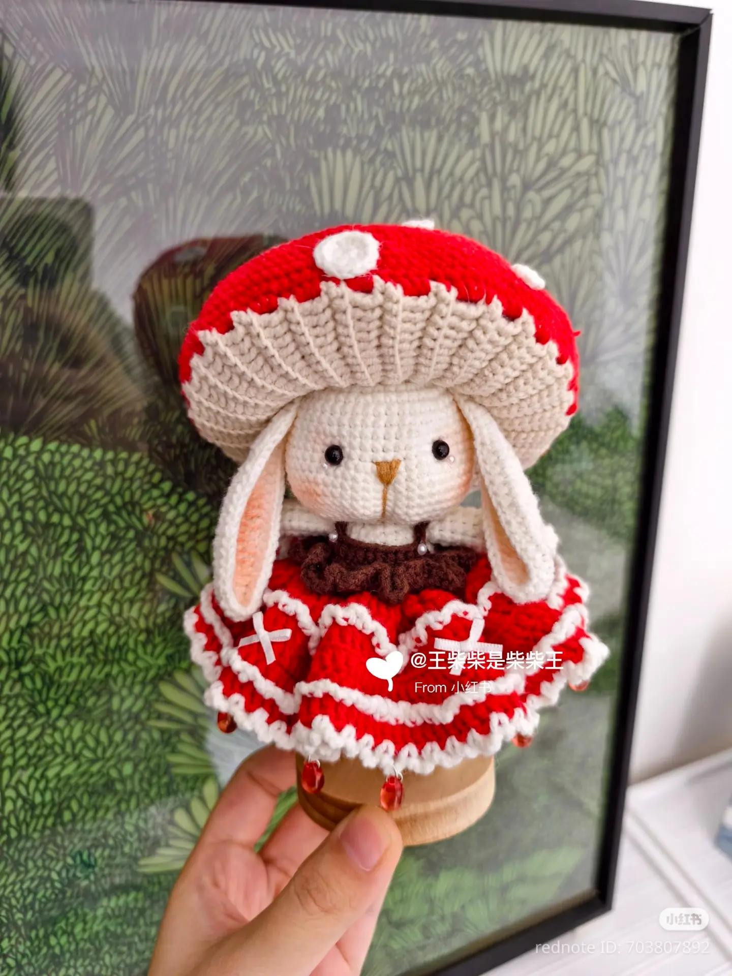 Mushroom Bunny Crochet Doll Tutorial Pattern