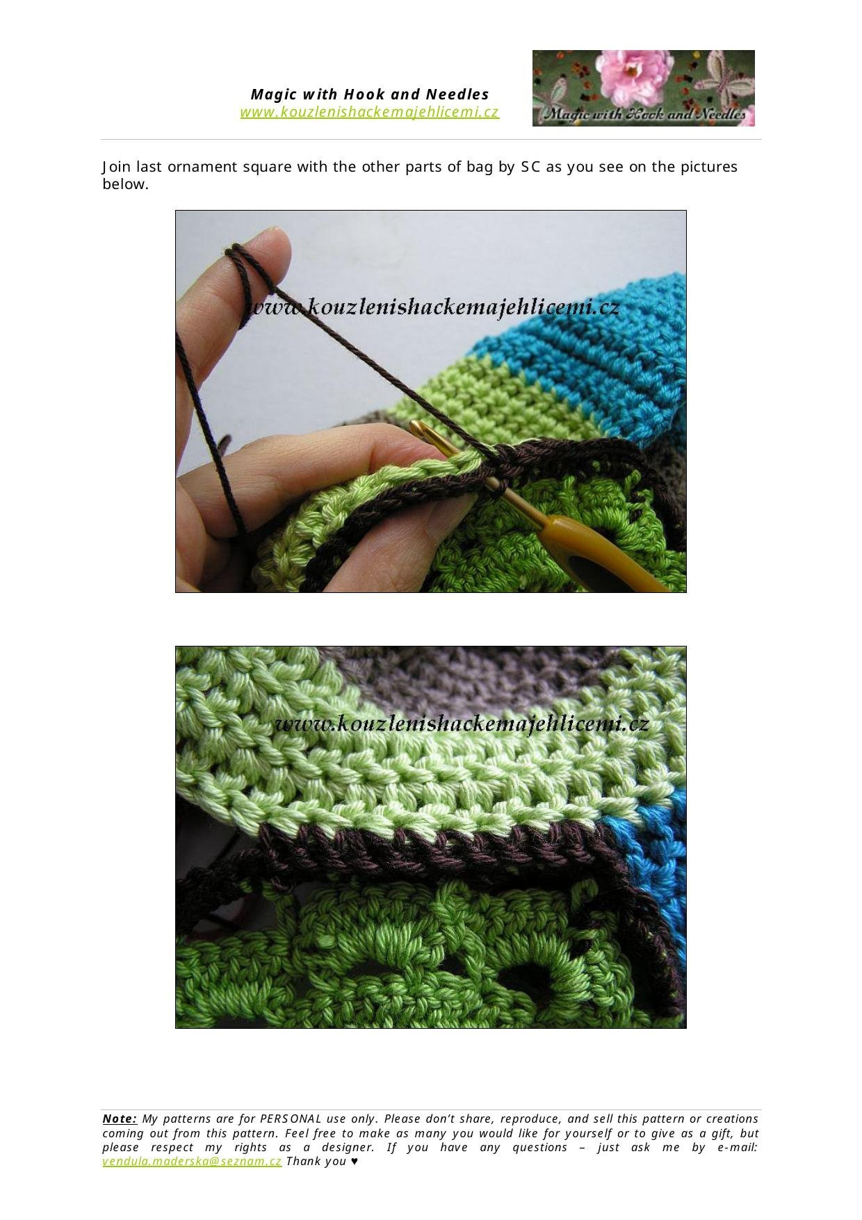 My Lovely Patchwork World: It's a Ladies Night Bag - Crochet Pattern