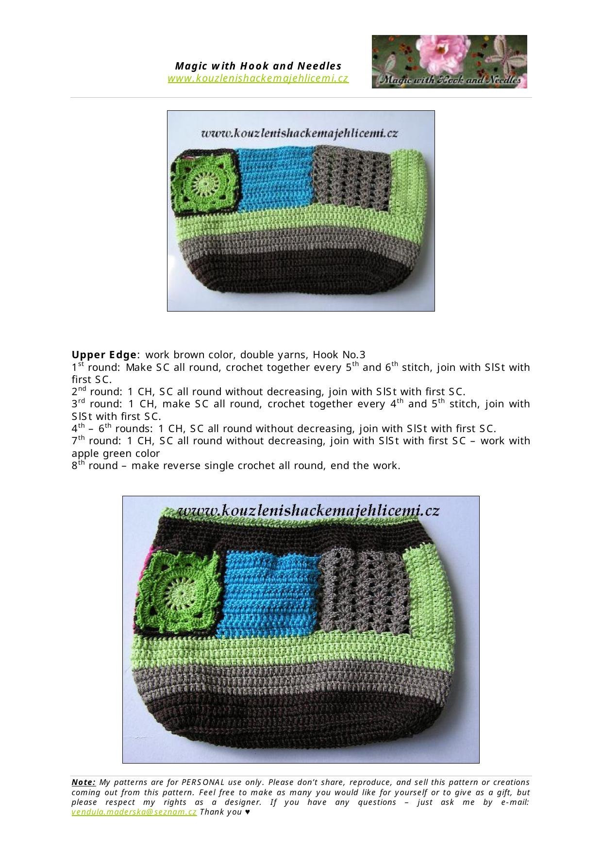 My Lovely Patchwork World: It's a Ladies Night Bag - Crochet Pattern