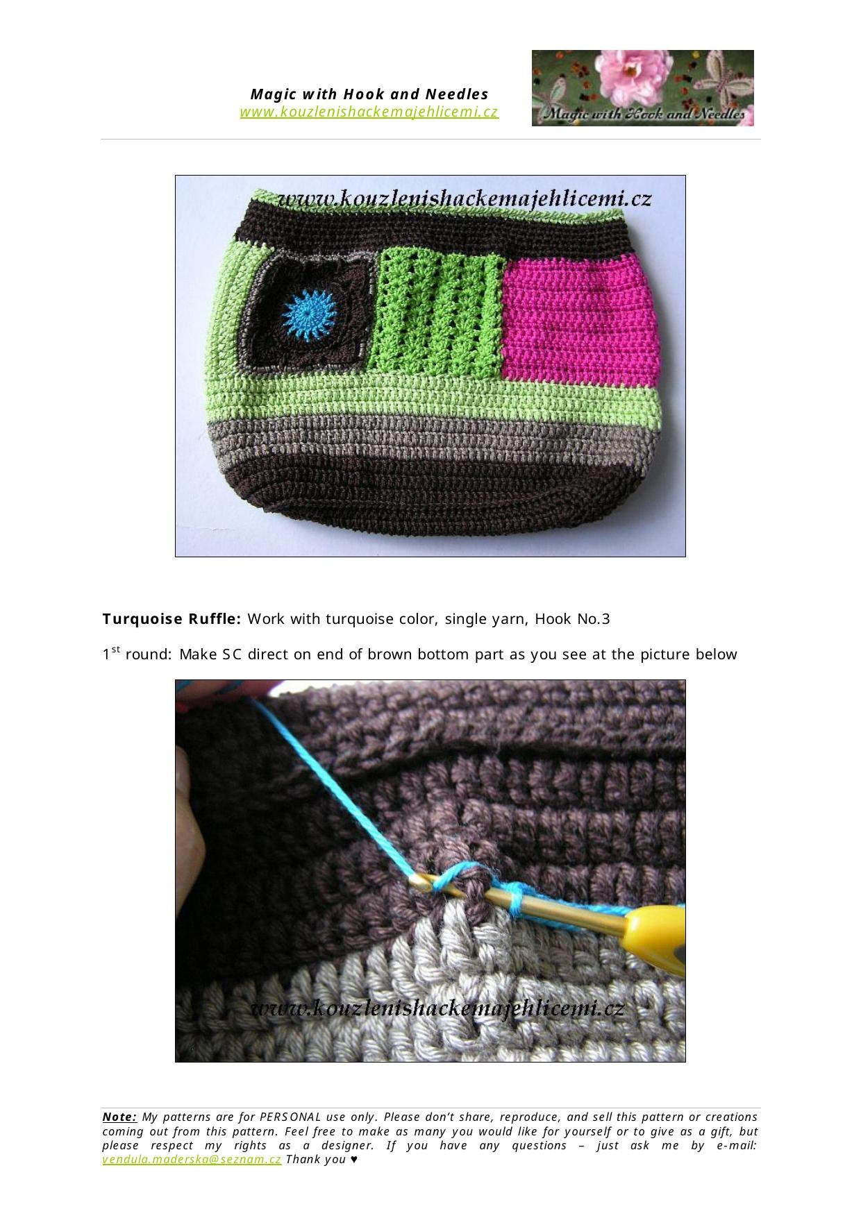 My Lovely Patchwork World: It's a Ladies Night Bag - Crochet Pattern