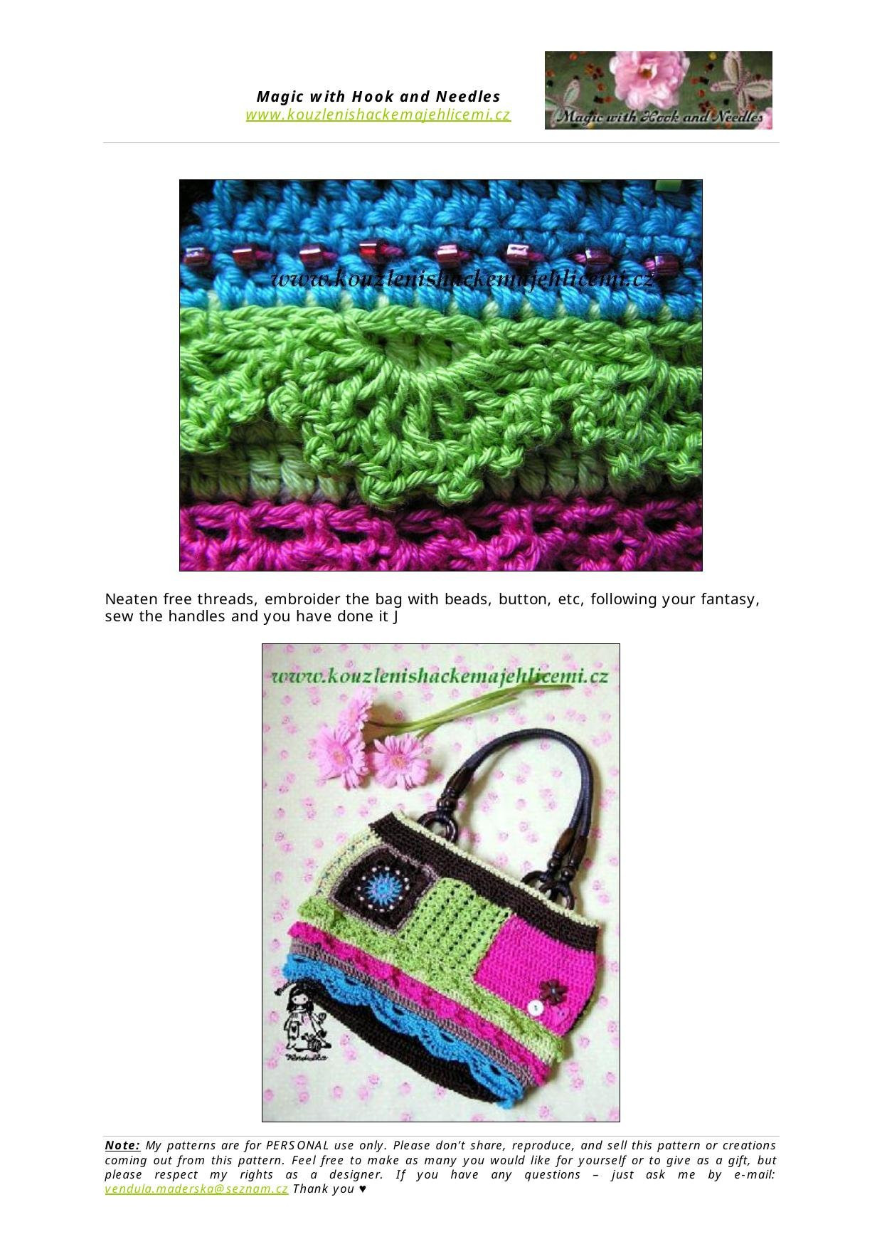 My Lovely Patchwork World: It's a Ladies Night Bag - Crochet Pattern