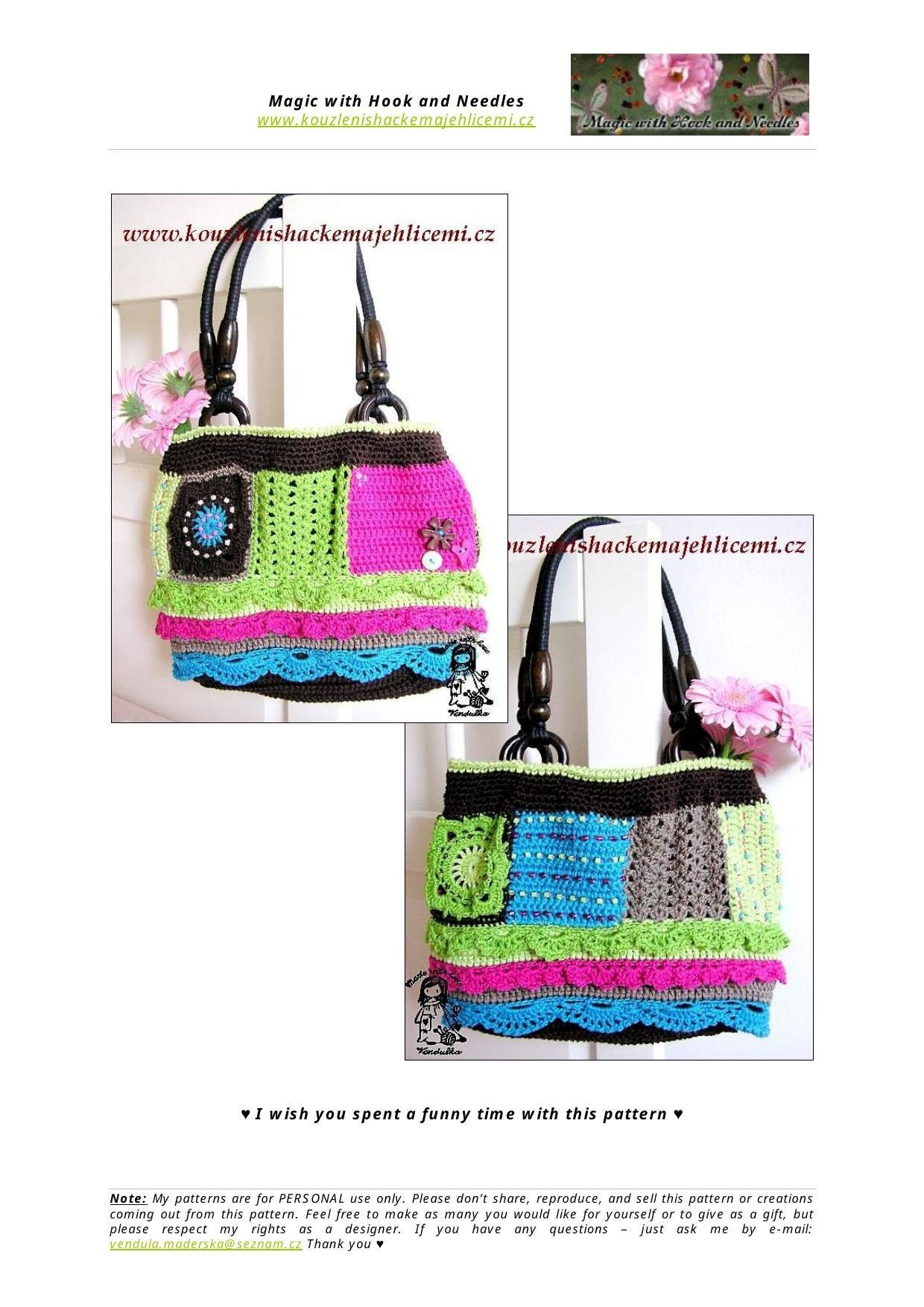 My Lovely Patchwork World: It's a Ladies Night Bag - Crochet Pattern