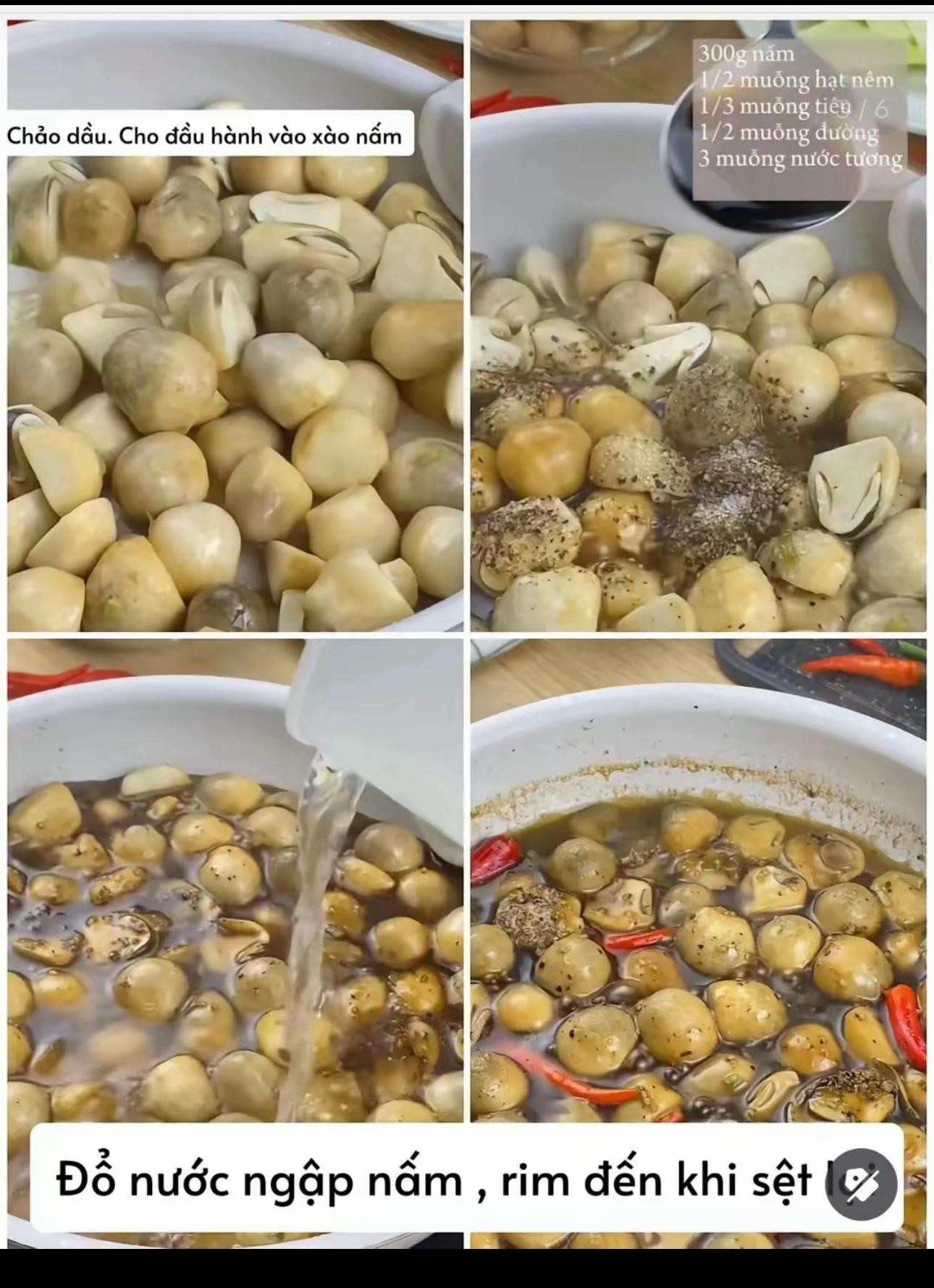 Nấm Kho Tương - Món ăn đơn giản, dễ làm với nấm rơm kho nước tương đậm đà