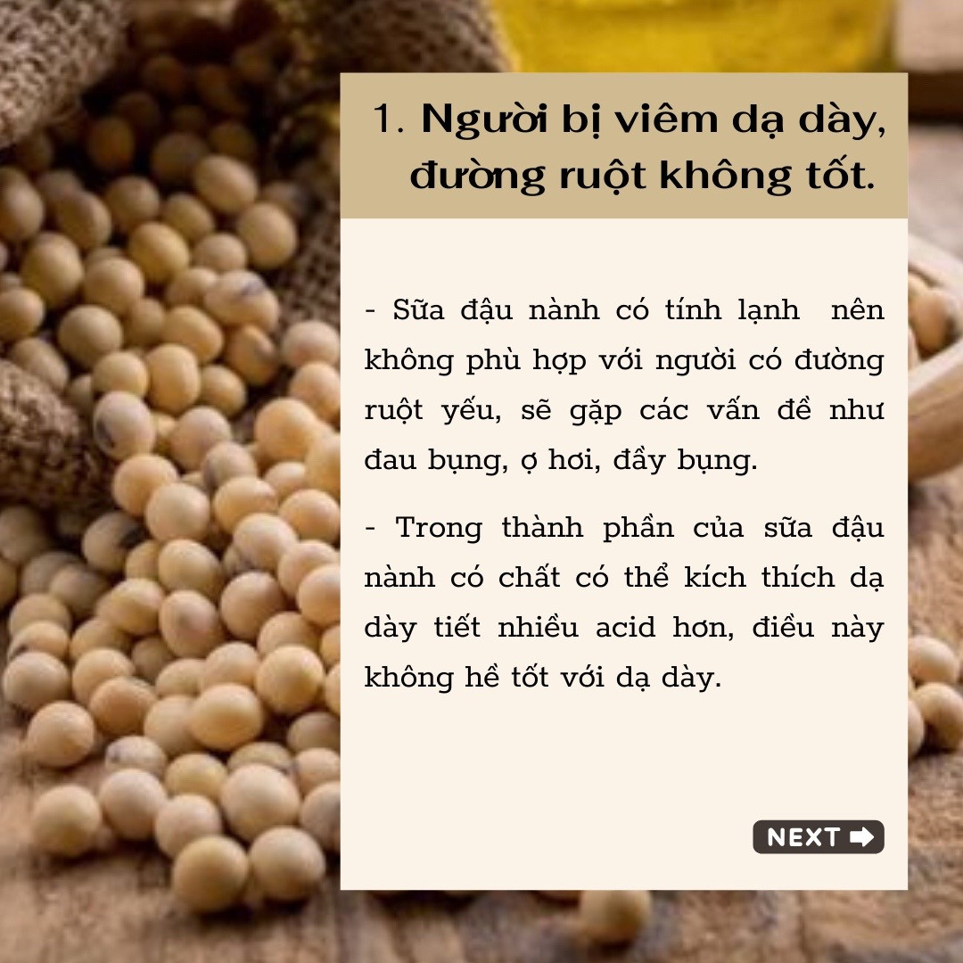 Những ai không nên uống sữa đậu nành: Viêm dạ dày, Gout, dùng kháng sinh và ung thư vú