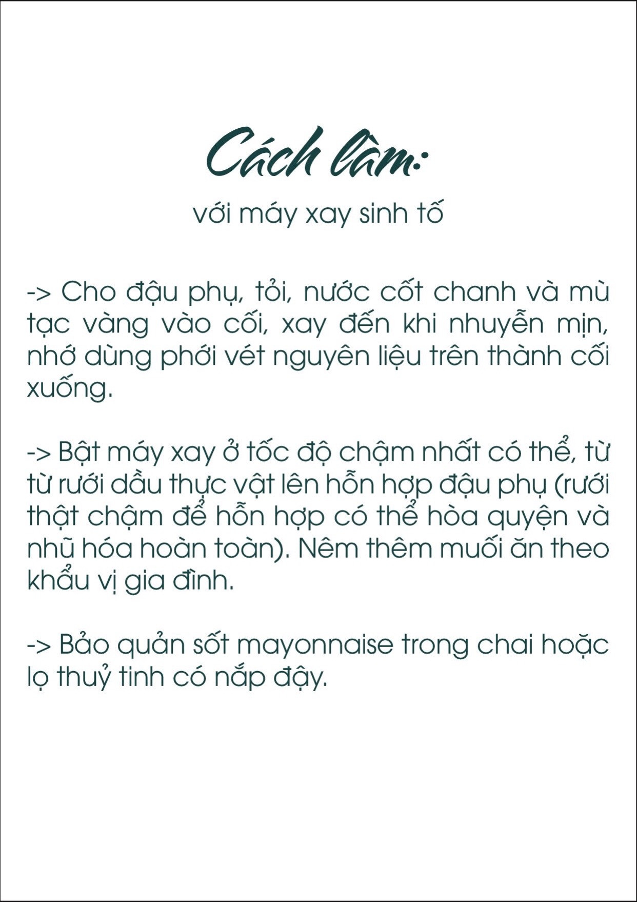 Những công thức làm sốt mayonnaise chay từ sữa đậu nành và dầu ăn