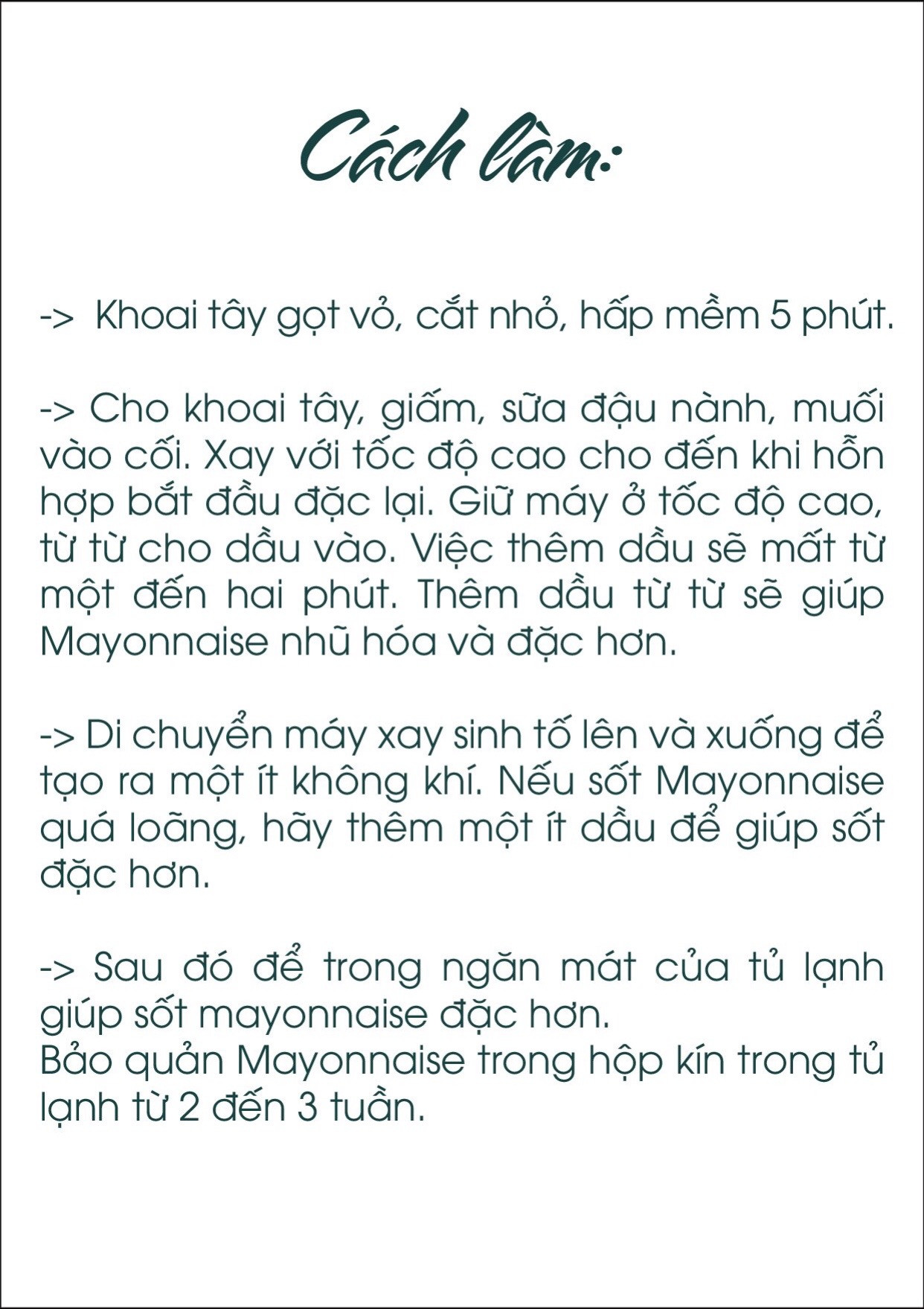Những công thức làm sốt mayonnaise chay từ sữa đậu nành và dầu ăn