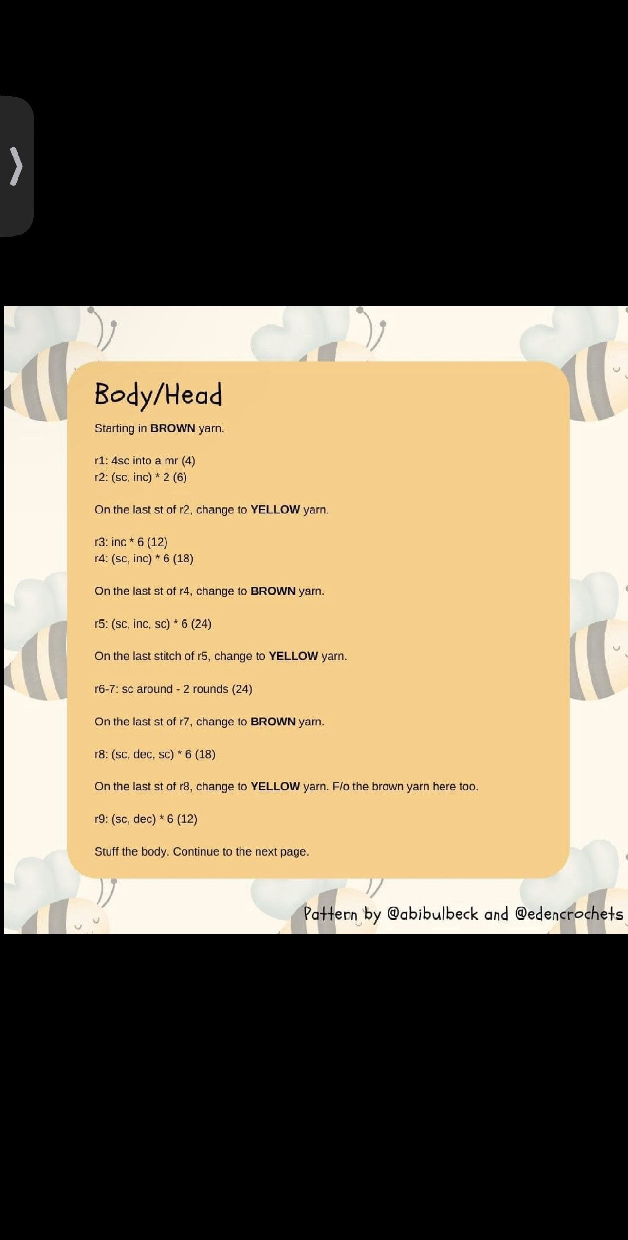 No-Sew Bee Pop-It Amigurumi Crochet Pattern Tutorial