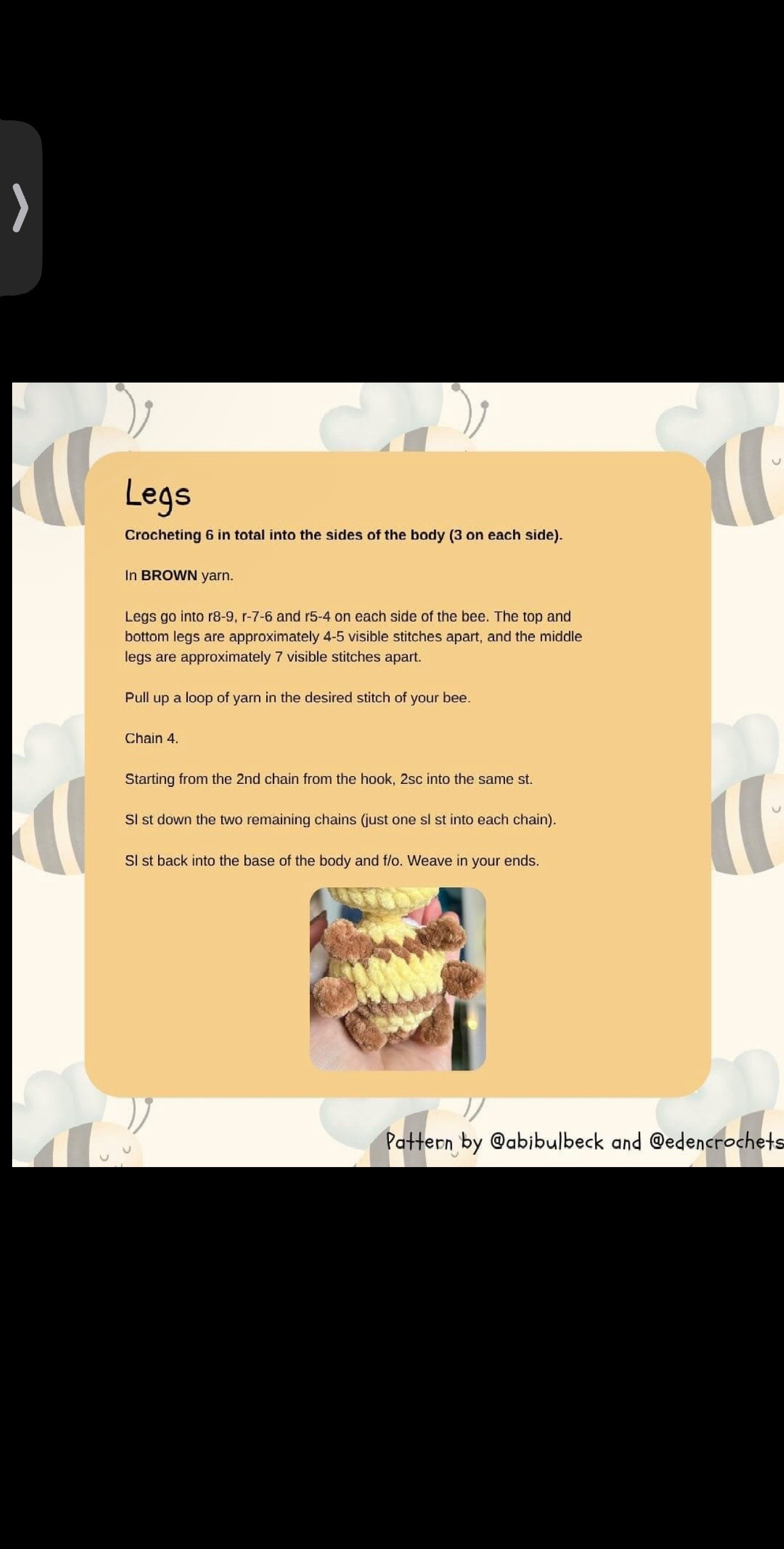 No-Sew Bee Pop-It Amigurumi Crochet Pattern Tutorial