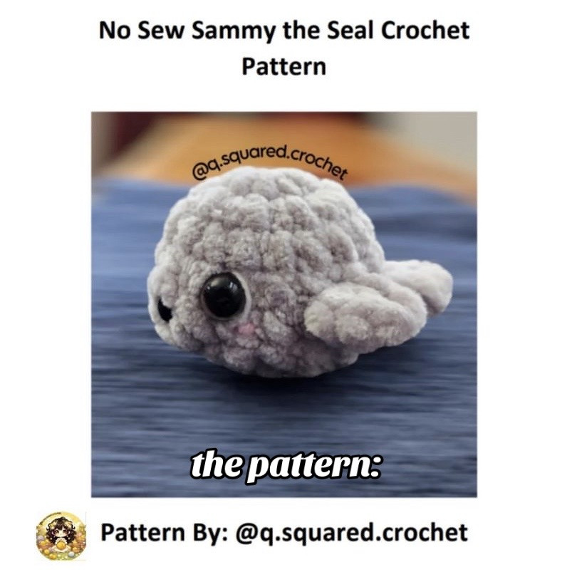 No Sew Sammy the Seal Crochet Pattern