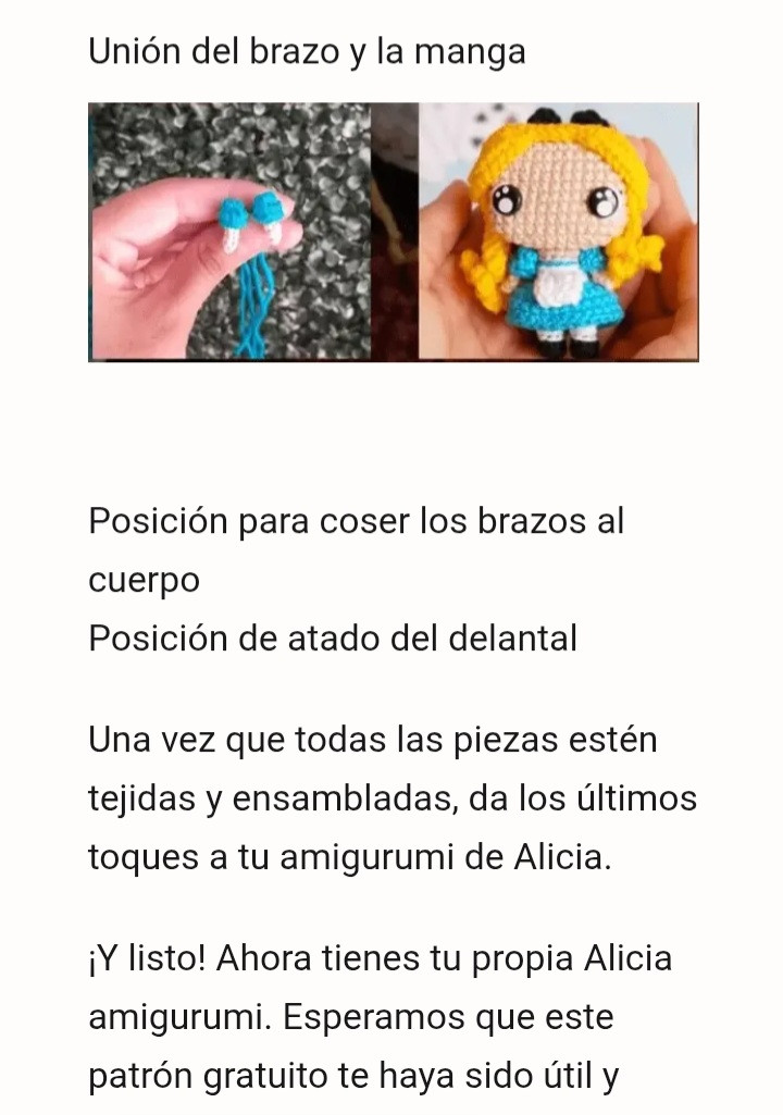 Nuevo Patron Gratis: Búp bê móc len Alice (Alice in Wonderland)