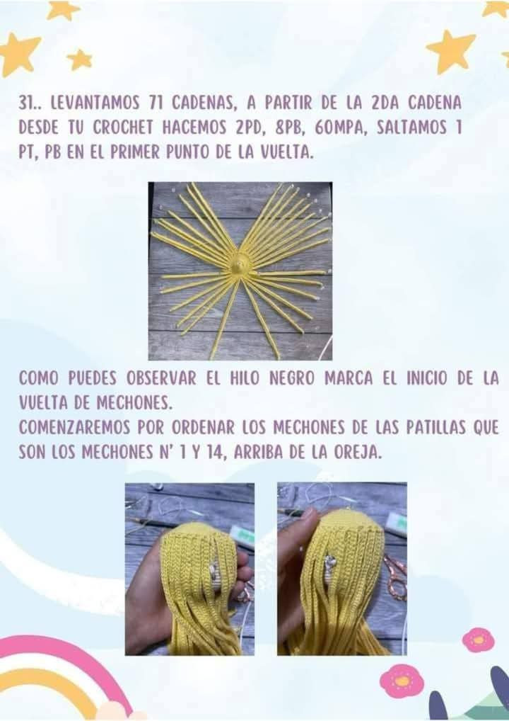 Nuevo Patrón Gratis: Búp bê Rapunzel móc len Amigurumi