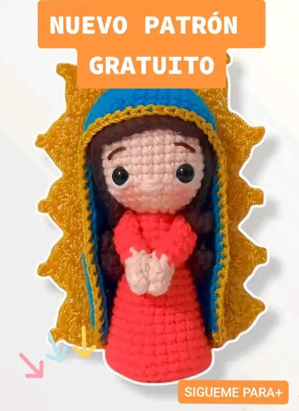 Nuevo Patrón Gratuito: Virgen de Guadalupe Amigurumi